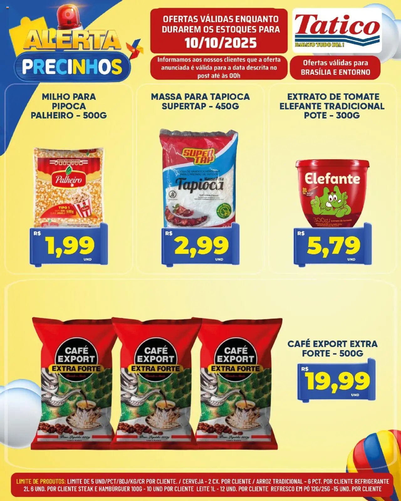 Tatico Folheto - válido de 10.10.2025 | Página: 12 | Produtos: Mandioca, Pó, Tapioca, Massa