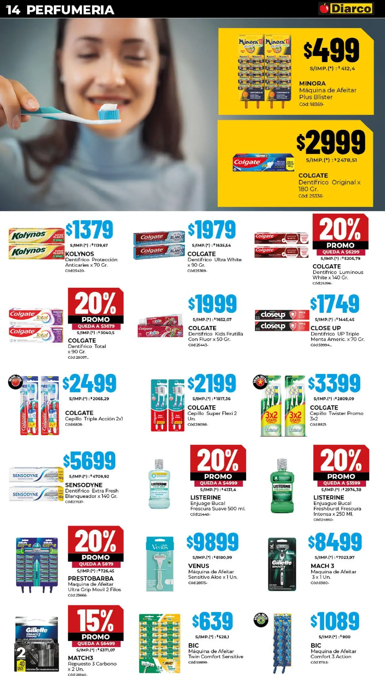 Diarco - Ofertas Gba │ válido desde el 29.09.2025 | Página: 14 | Productos: Movil, Maquina de afeitar, Frutilla, Cepillo