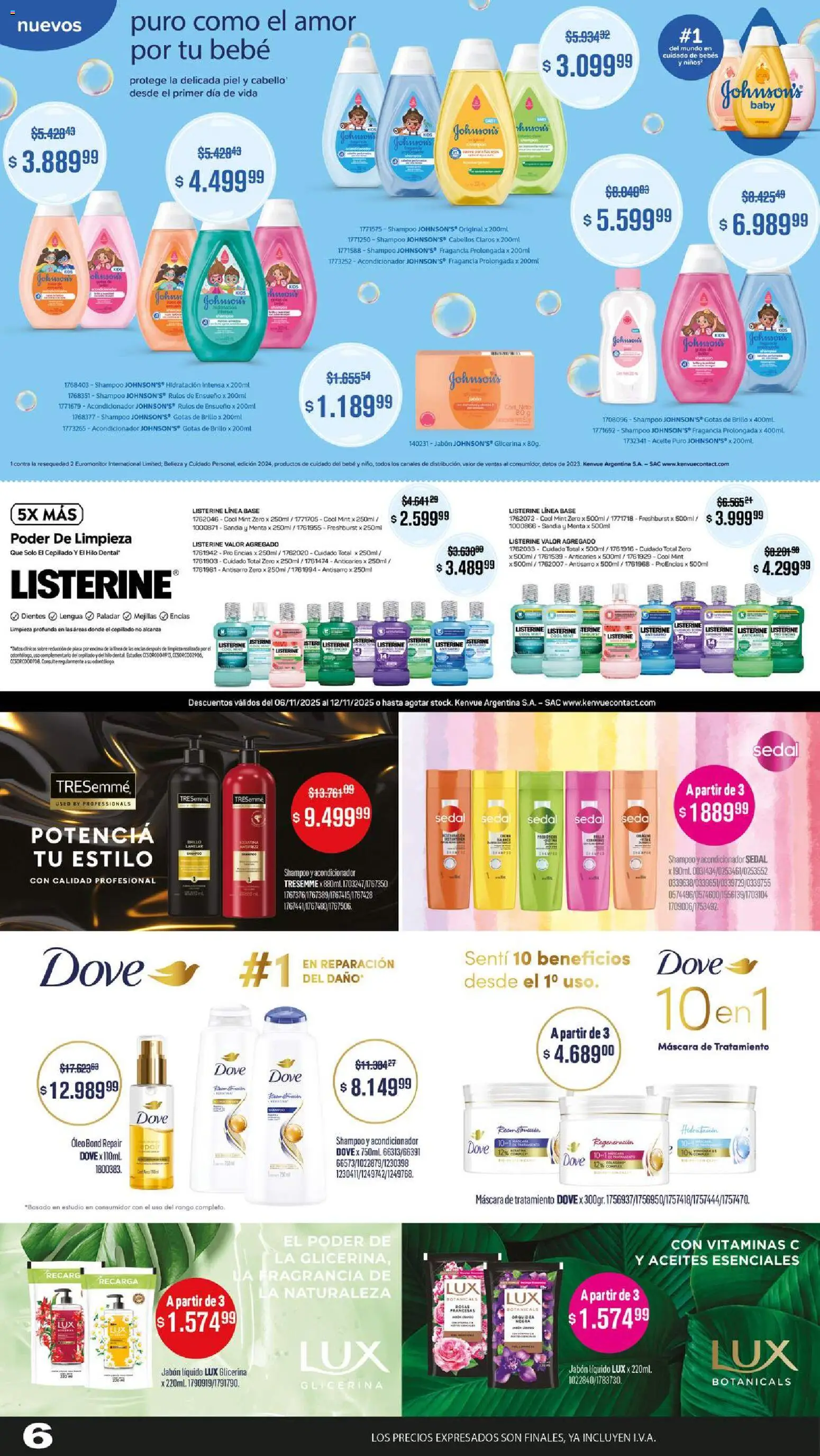 Makro ofertas │ válido desde el 06.11.2025 | Página: 6 | Productos: Vitaminas, Máscara, Acondicionador, Hilo dental