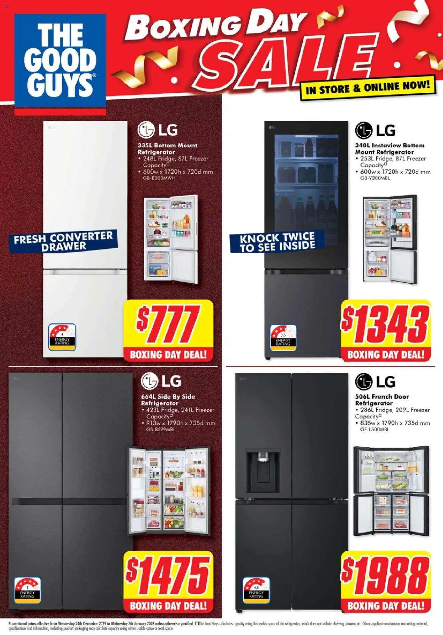 The Good Guys catalogue - valid from 23.12.2025 | Page: 2 | Products: Door, Drawer, Freezer, Converter