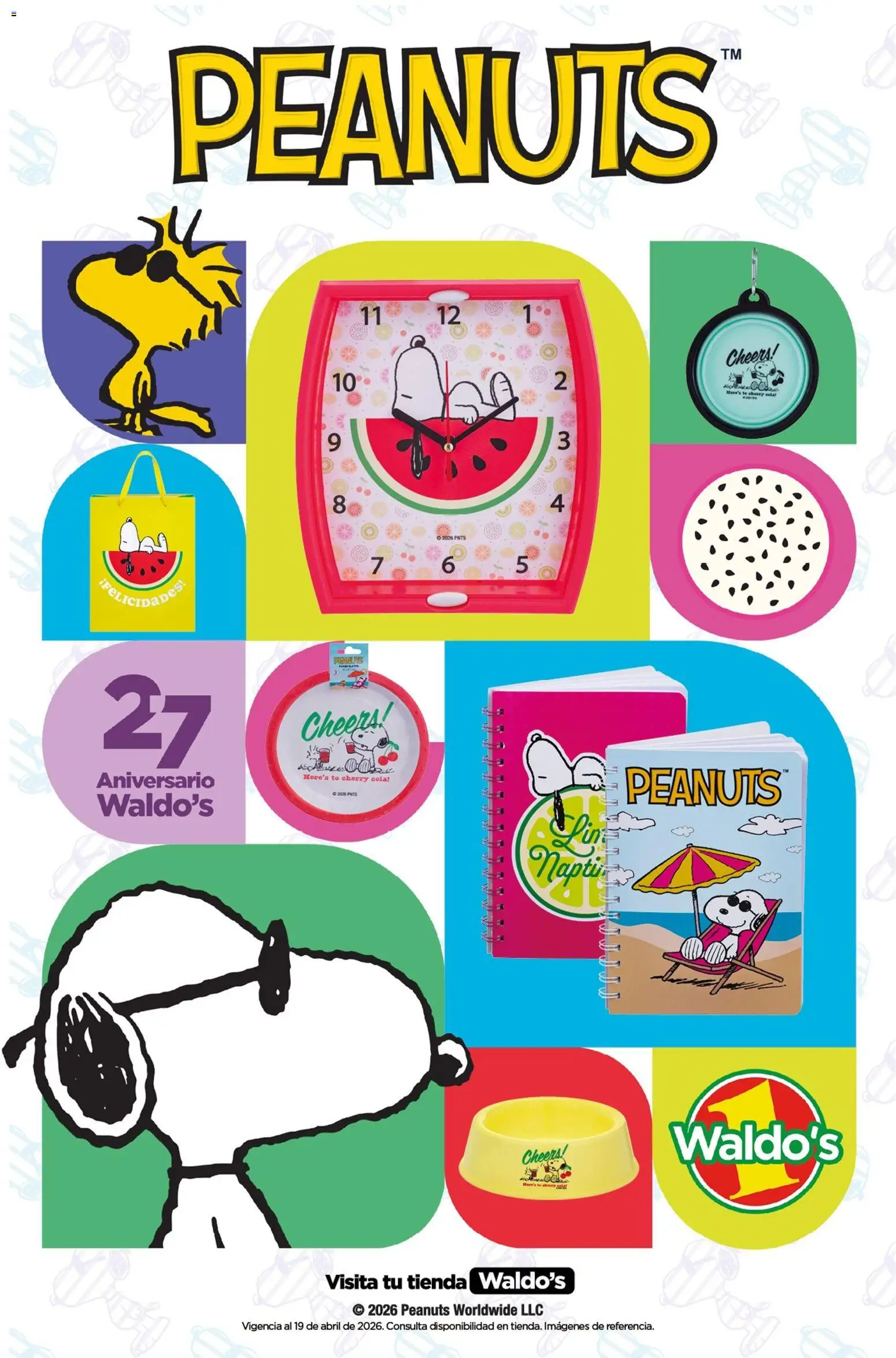 Nuevas ofertas de Waldo's válidas en toda la República Mexicana desde el 04.03.2026. ¡Encuentra las mejores ofertas en Waldo's catálogo Peanuts! | Página: 1