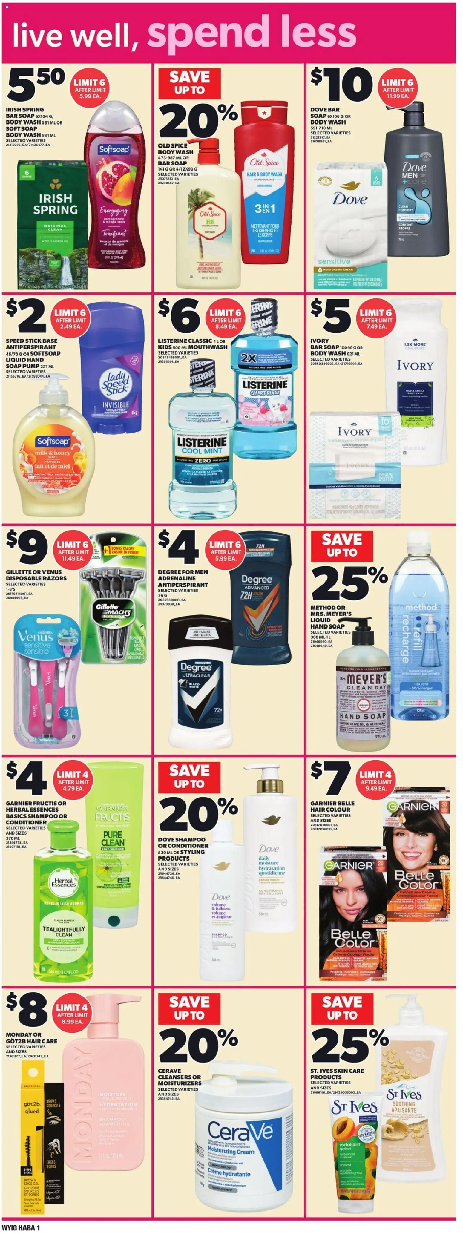 Independent Grocer flyer valid from 09.04.2026 | Page: 13 | Products: Conditioner, Soap, Antiperspirant, Milk