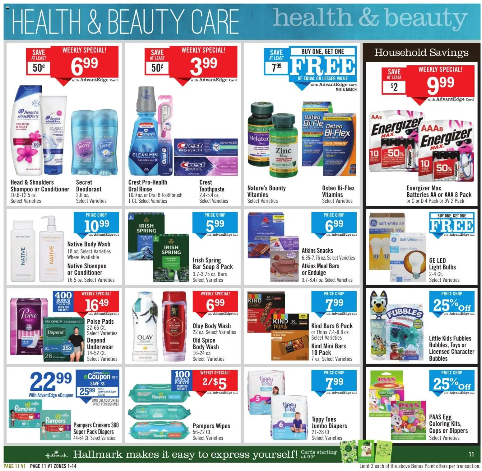 Price Chopper - Weekly Ad - valid from 15.03.2026 | Page: 11 | Products: Chocolate, Soap, Toothpaste, Bar Soap