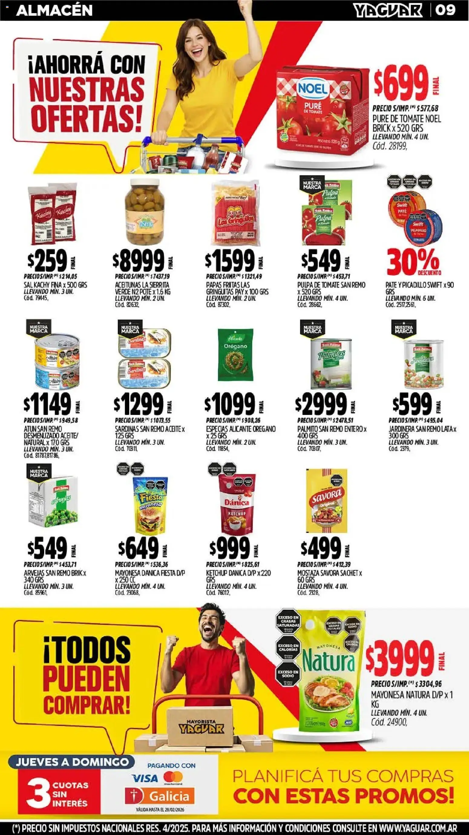 Yaguar - Oferta Semanal Jujuy │ válido desde el 23.02.2026 | Página: 9 | Productos: Ketchup, Sal, Tomate, Papas fritas