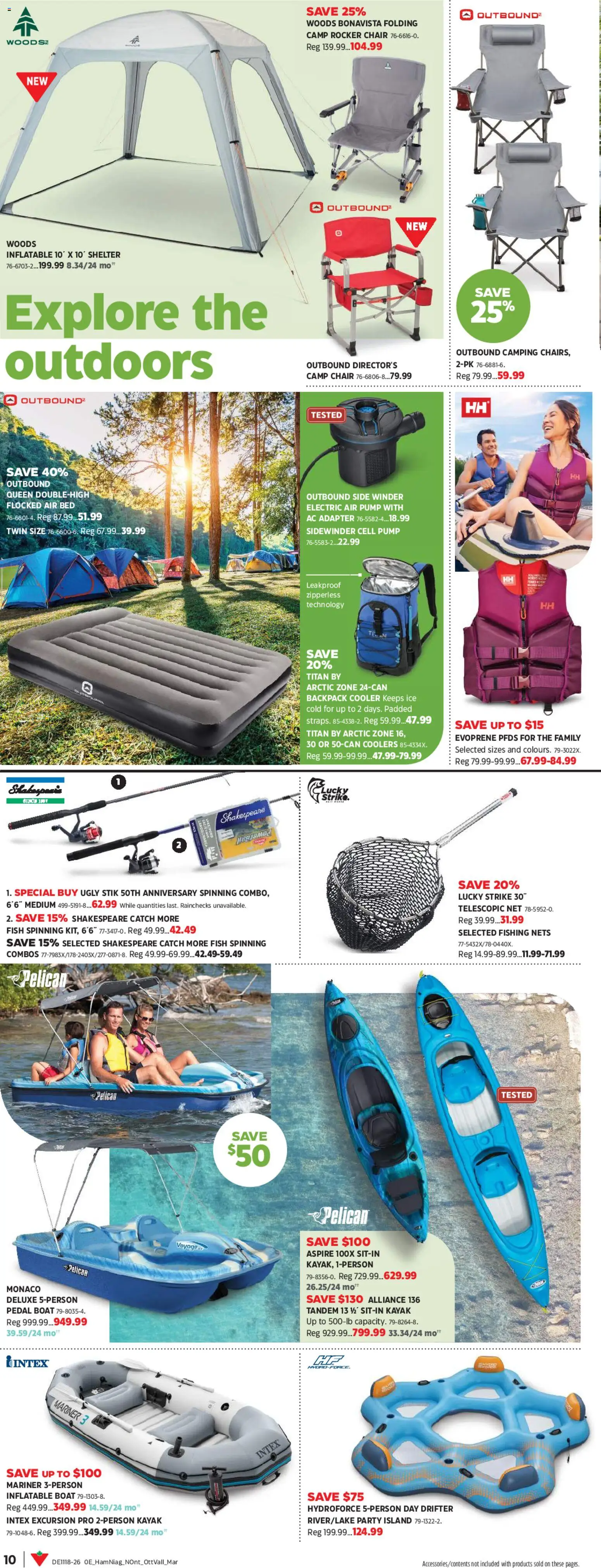 Canadian Tire flyer valid from 30.04.2026 | Page: 14 | Products: Fish, Adapter, Bed, Chair