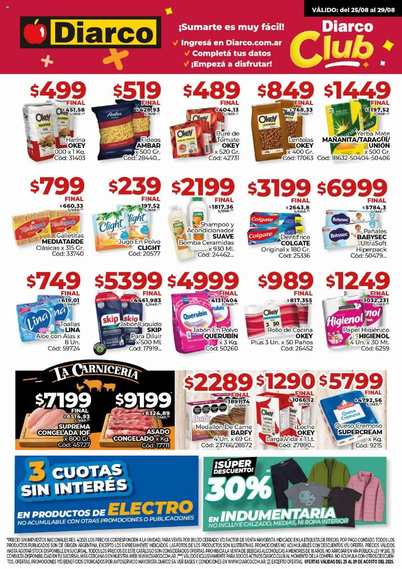 Diarco ofertas │ válido desde el 25.08.2025 | Página: 1 | Productos: Polvo, Jabón líquido, Ropa, Pañales