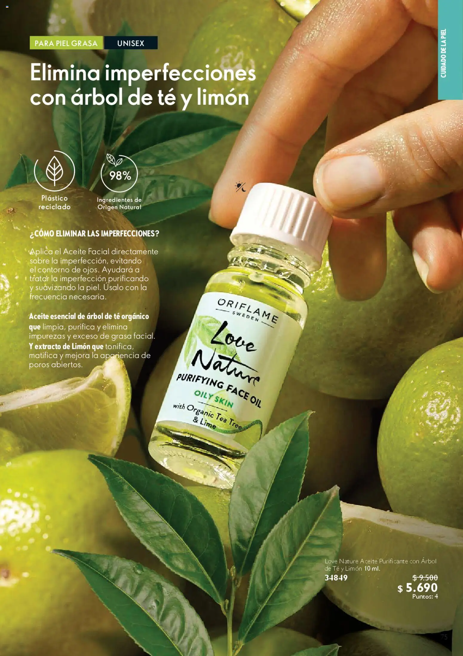 Oriflame ofertas  │ válido desde el 28.03.2026 | Página: 75 | Productos: Contorno, Limón, Sobre, Té