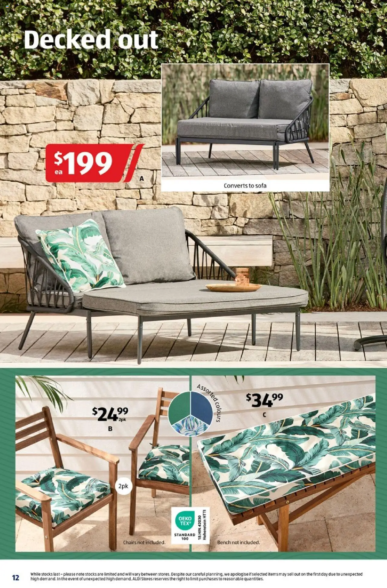 Aldi catalogue - valid from 24.09.2025 | Page: 12 | Products: Sofa, Bench