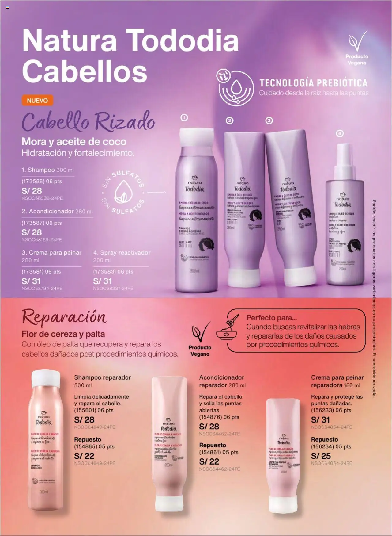 Catálogo Natura válido desde 01.07.2025 | Página: 140 | Productos: Shampoo, Acondicionador, Aceite, Crema