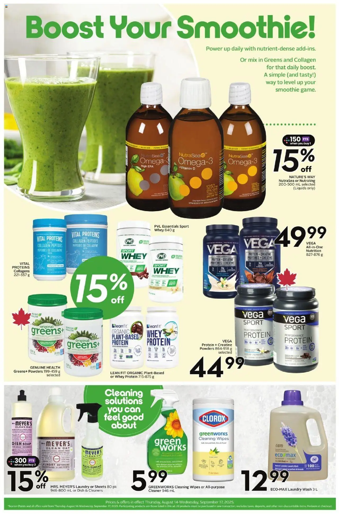Sobeys flyer valid from 14.08.2025 | Page: 6 | Products: Soap, Detergent, Chocolate