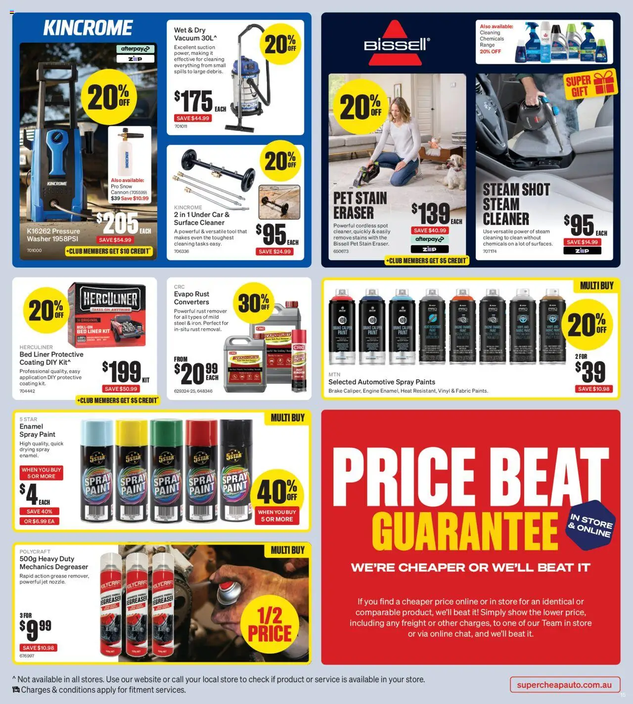 Supercheap Auto catalogue - valid from 13.08.2025 | Page: 15 | Products: Cleaner, Washer, Bed