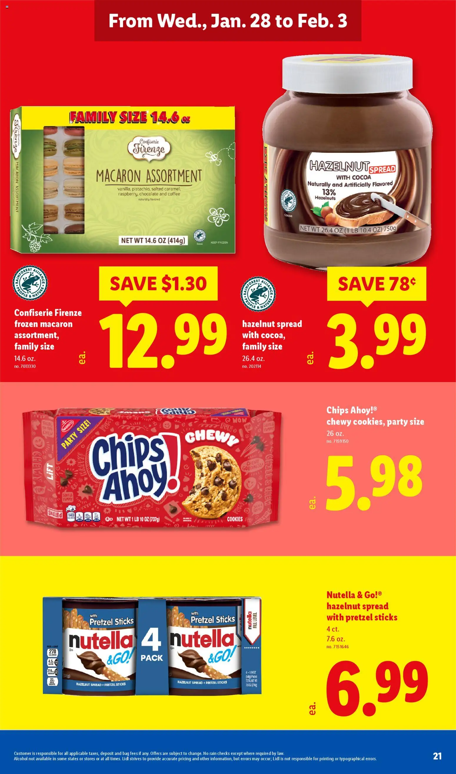 Lidl Weekly Ad - valid from 28.01.2026 | Page: 21 | Products: Coffee, Chocolate, Chips, Cookies