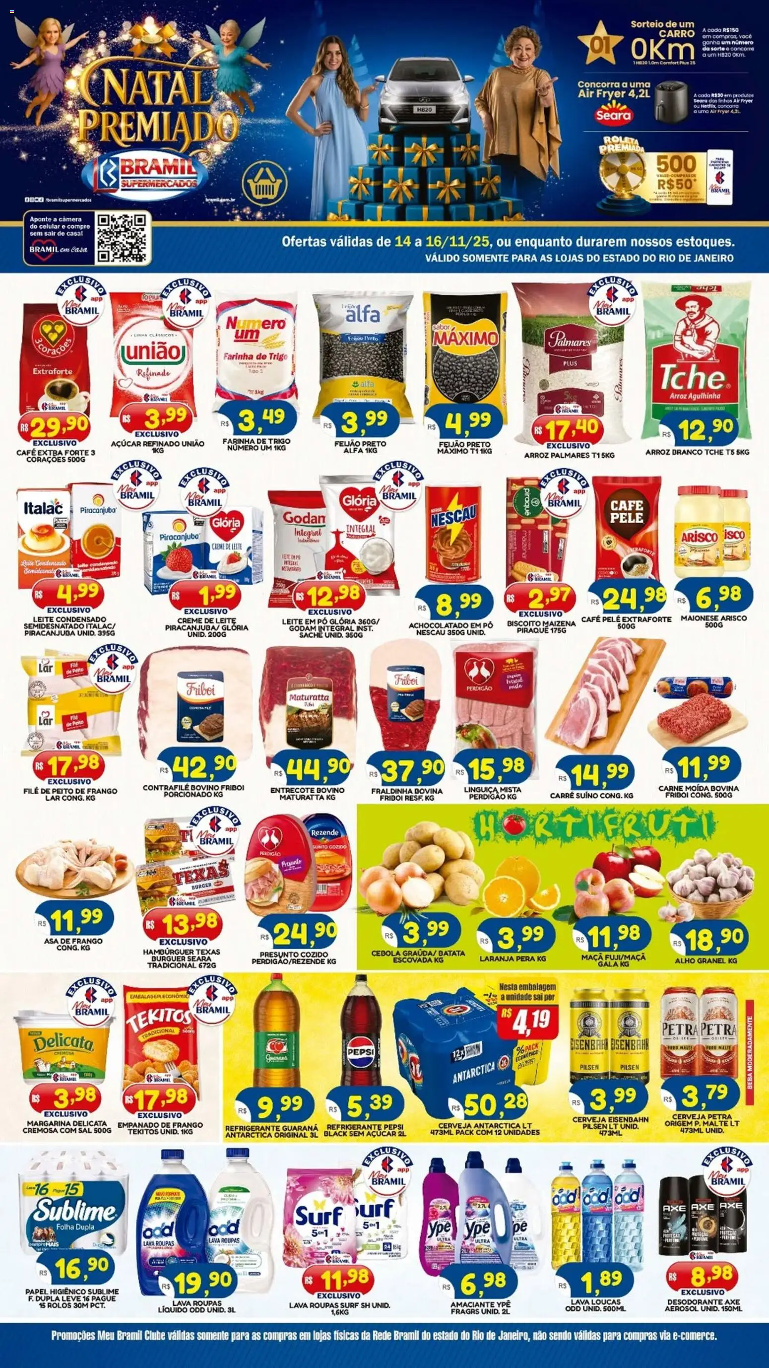 Bramil Supermercados Folheto - válido de 14.11.2025 | Página: 1 | Produtos: Achocolatado, Açúcar, Batata, Leite em pó