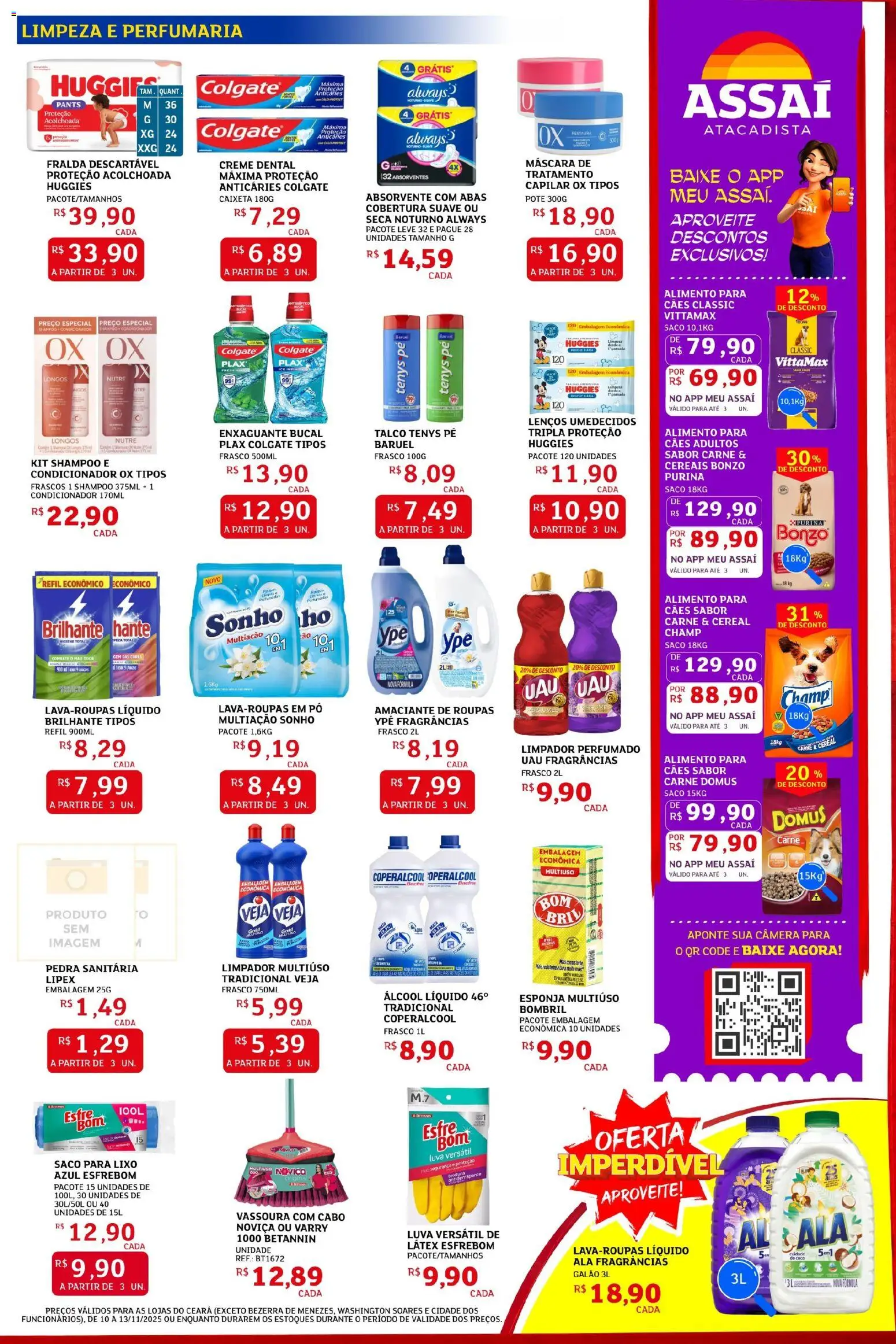 Assaí Atacadista Folheto - válido de 10.11.2025 | Página: 3 | Produtos: Pedra sanitária, Saco para lixo, Enxaguante bucal, Cabo