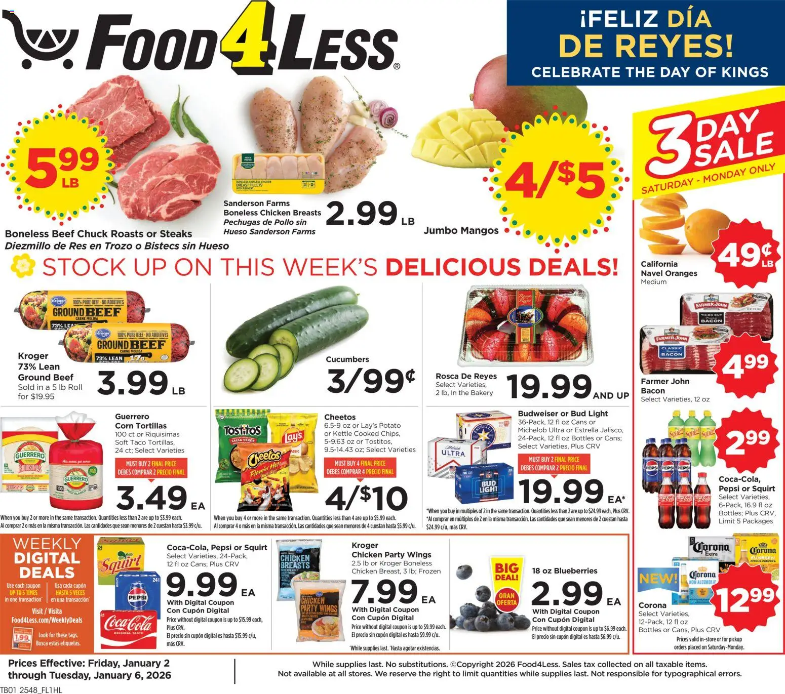 Food 4 Less Weekly Ad - valid from 02.01.2026 | Page: 1