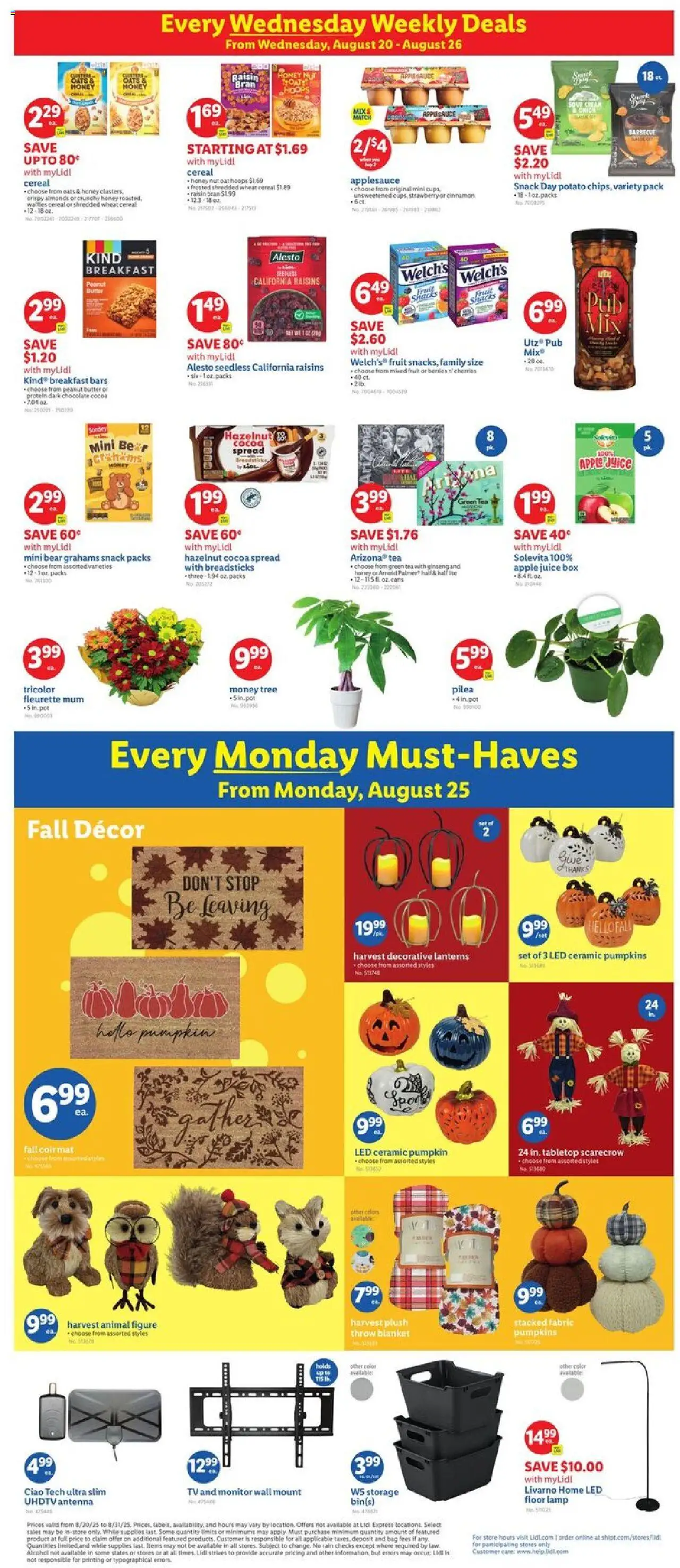 Lidl Weekly Ad - valid from 20.08.2025 | Page: 2 | Products: Butter, Chocolate, Juice, Tv