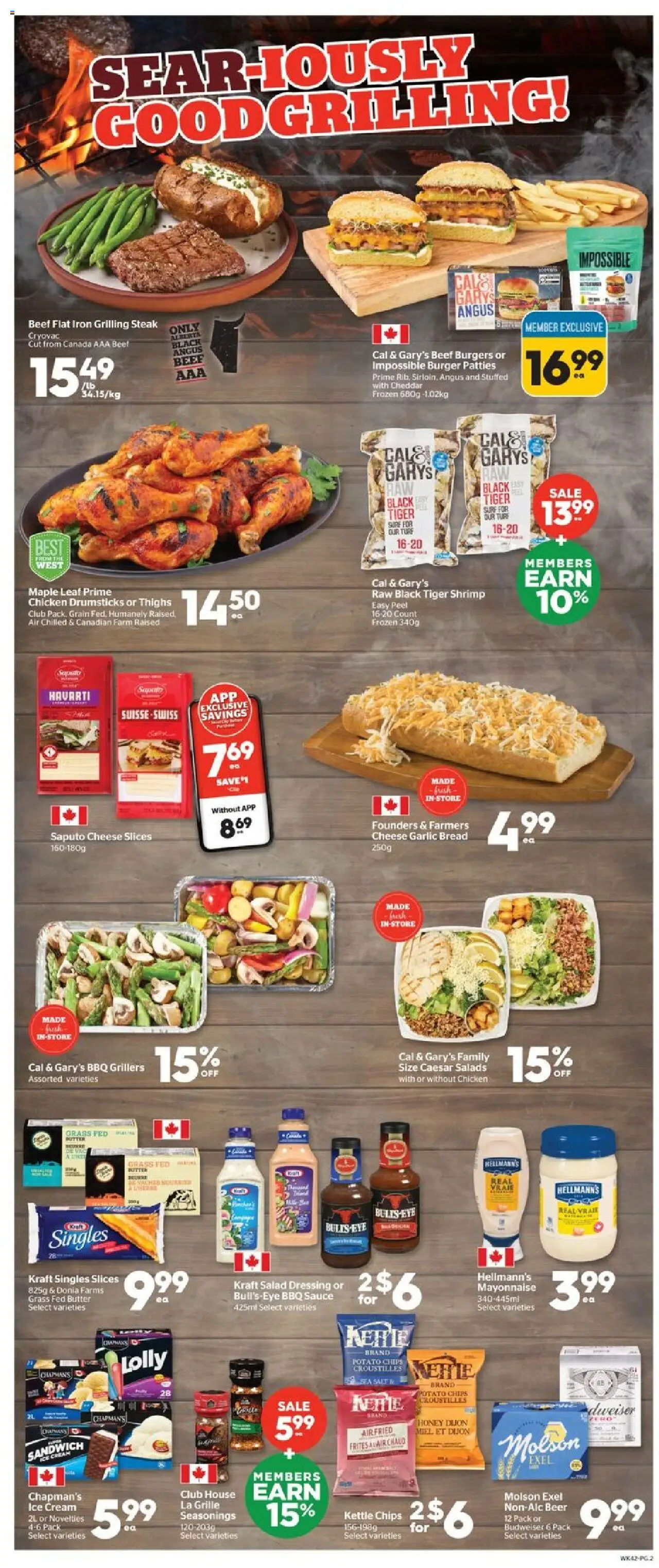 Calgary Co-op flyer valid from 21.08.2025 | Page: 2 | Products: Salad, Butter, Beer, Chicken