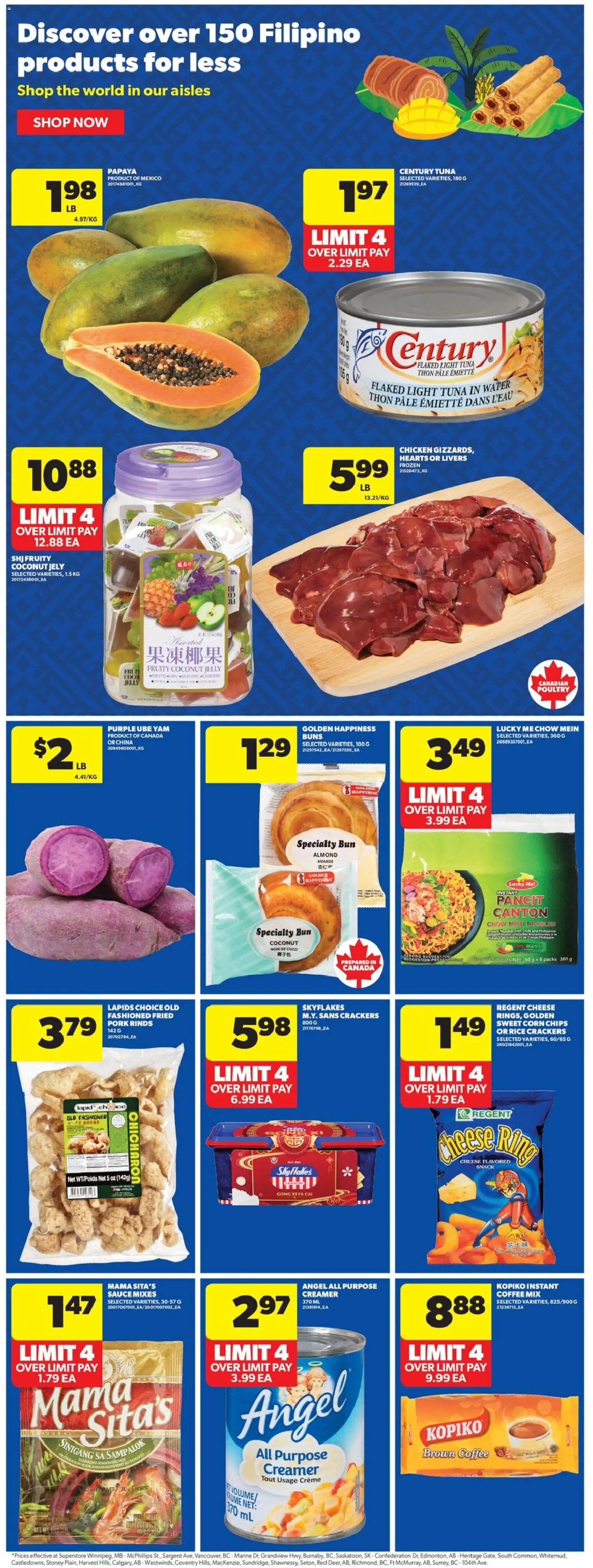 Real Canadian Superstore flyer valid from 19.03.2026 | Page: 21 | Products: Cheese, Coffee, Chicken, Pork