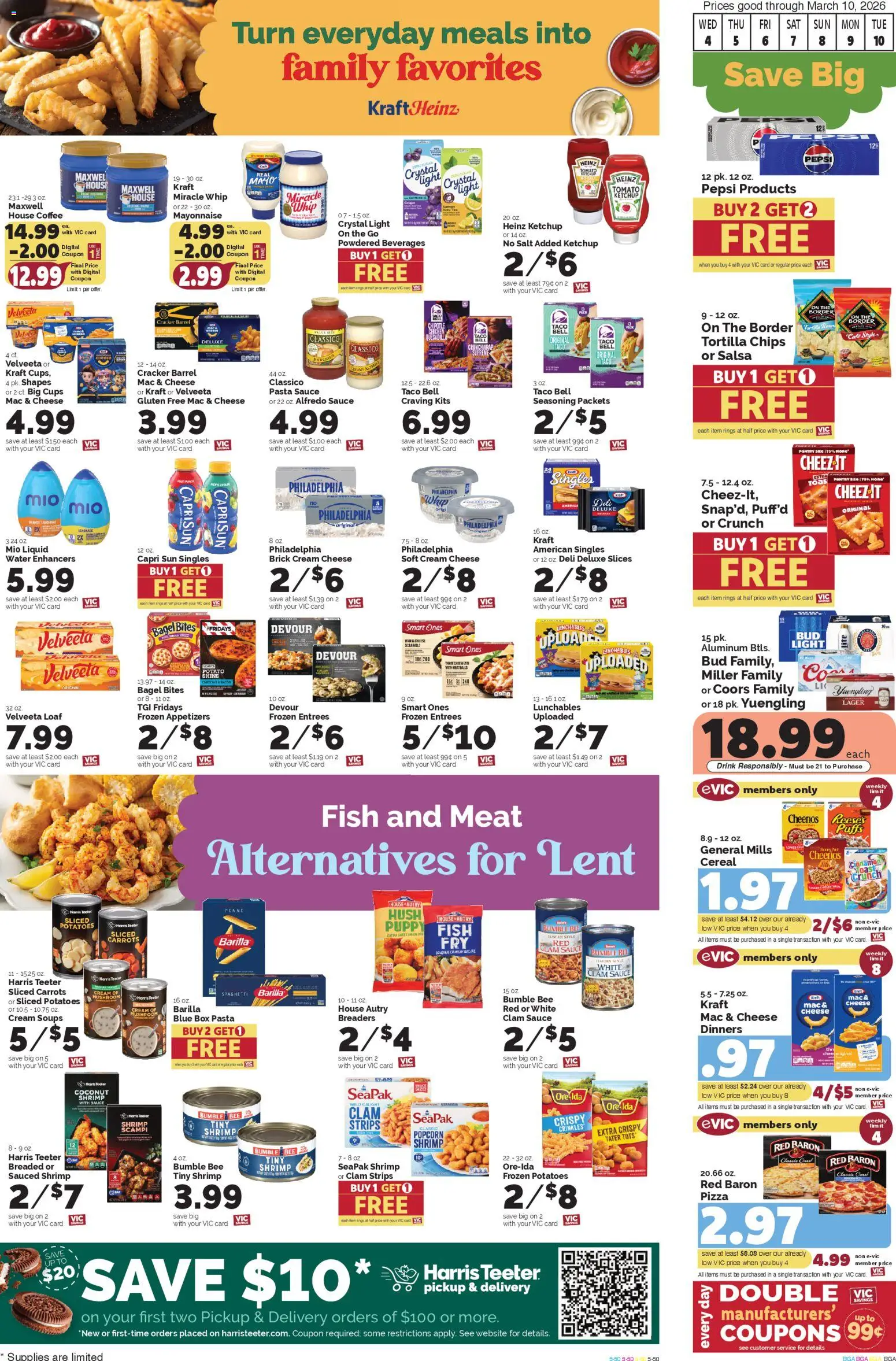 Harris Teeter Weekly Ad - valid from 04.03.2026 | Page: 10 | Products: Box, Cheese, Cream, Salt