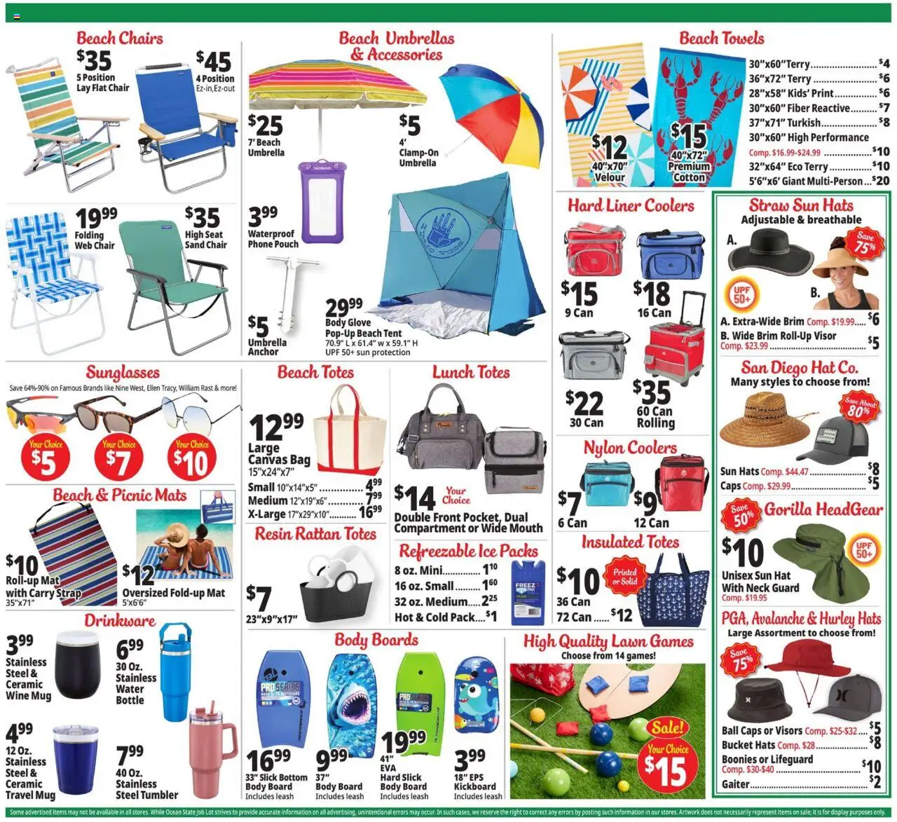 Ocean State Job Lot Weekly Ad - valid from 14.08.2025 | Page: 3 | Products: Canvas, Anchor, Wine, Water