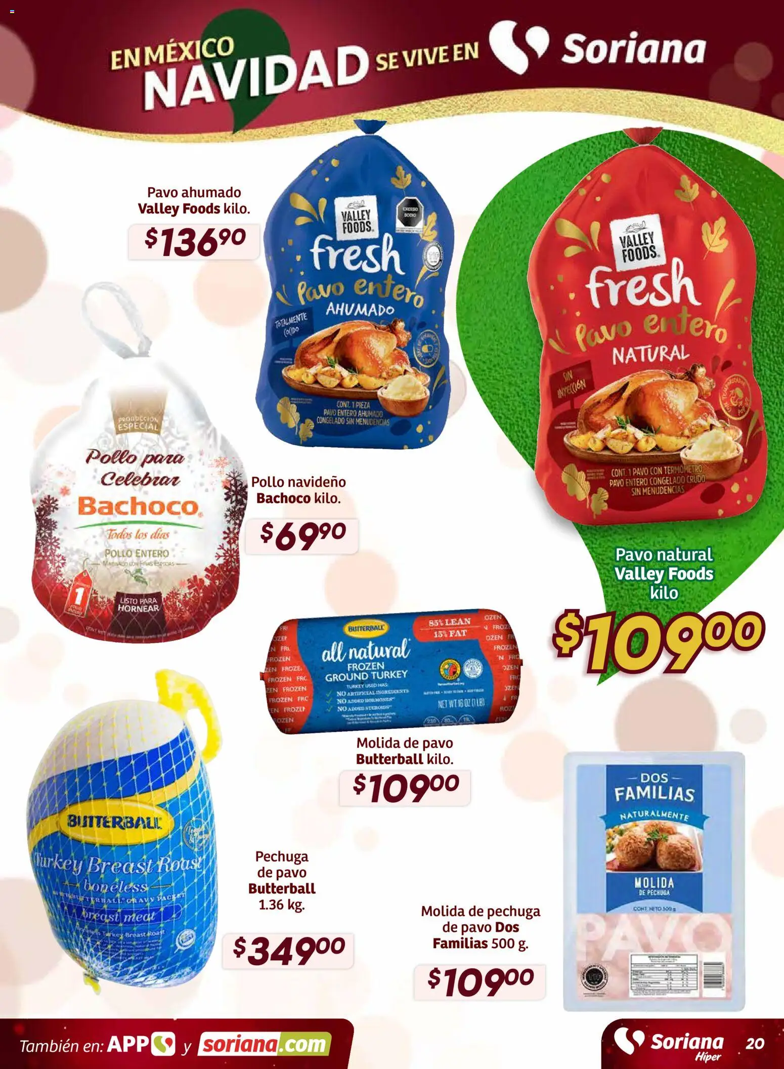 Nuevas ofertas de Soriana válidas en toda la República Mexicana desde el 11.12.2025. ¡Encuentra las mejores ofertas en Soriana - Preciazazaso Híper: Camp, Chia, Oax, Q. Roo, Tab, Yuc! | Página: 20 | Productos: Pollo, Termómetro, Té