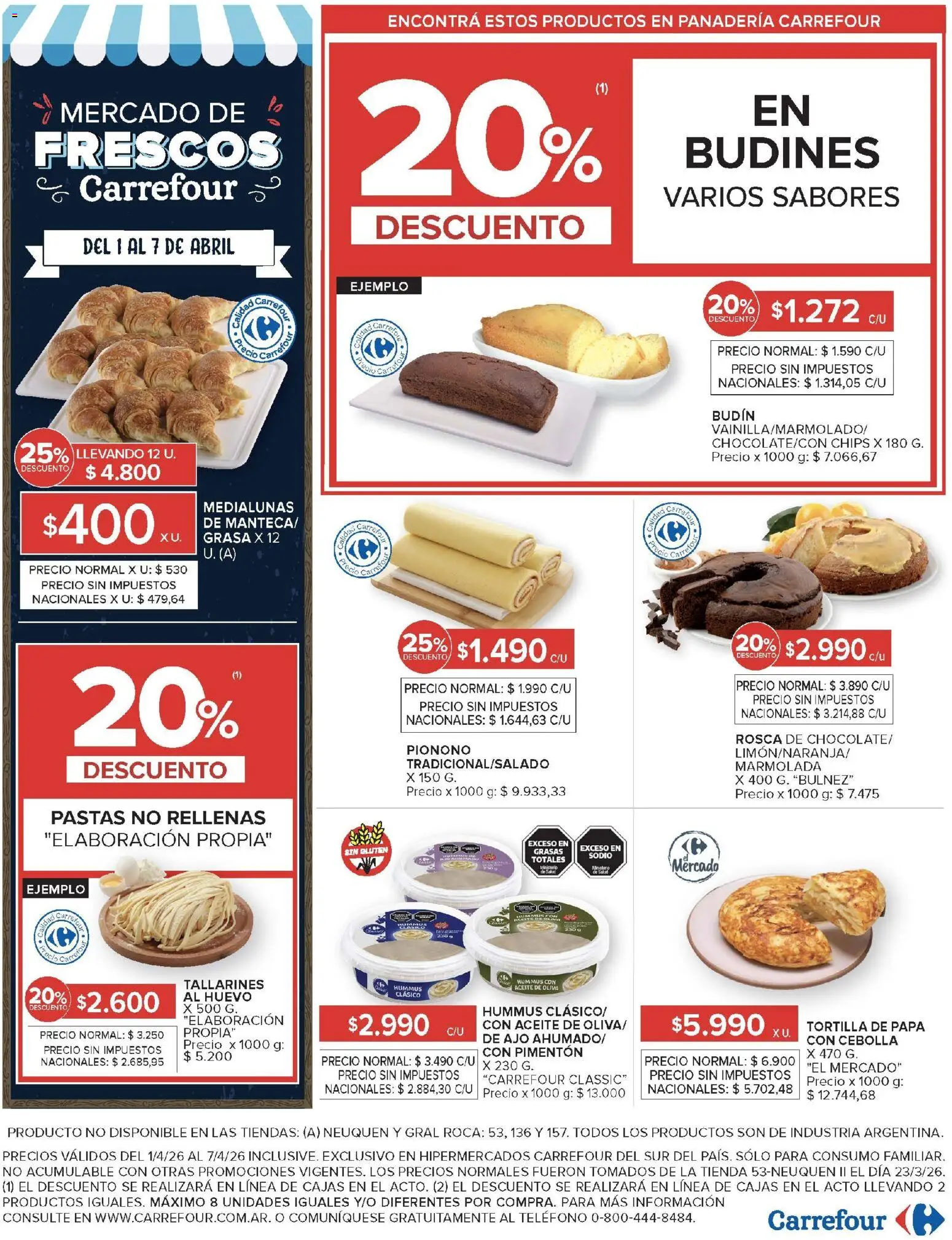 Carrefour ofertas │ válido desde el 01.04.2026 | Página: 18 | Productos: Cebolla, Aceite, Huevo, Pionono