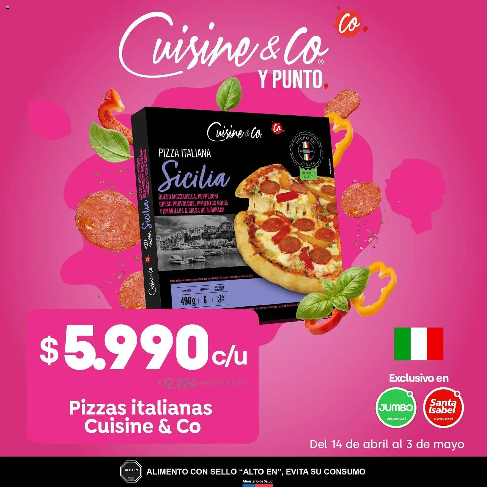 Jumbo Ofertas  │ válido desde el 21.04.2026 | Página: 1 | Productos: Horno, Levadura, Queso, Pizza