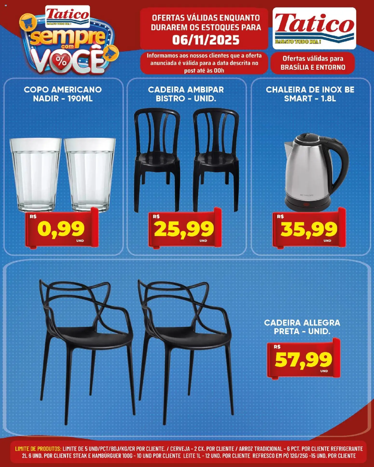 Tatico Folheto - válido de 06.11.2025 | Página: 24 | Produtos: Chaleira, Refresco, Cadeira, Leite