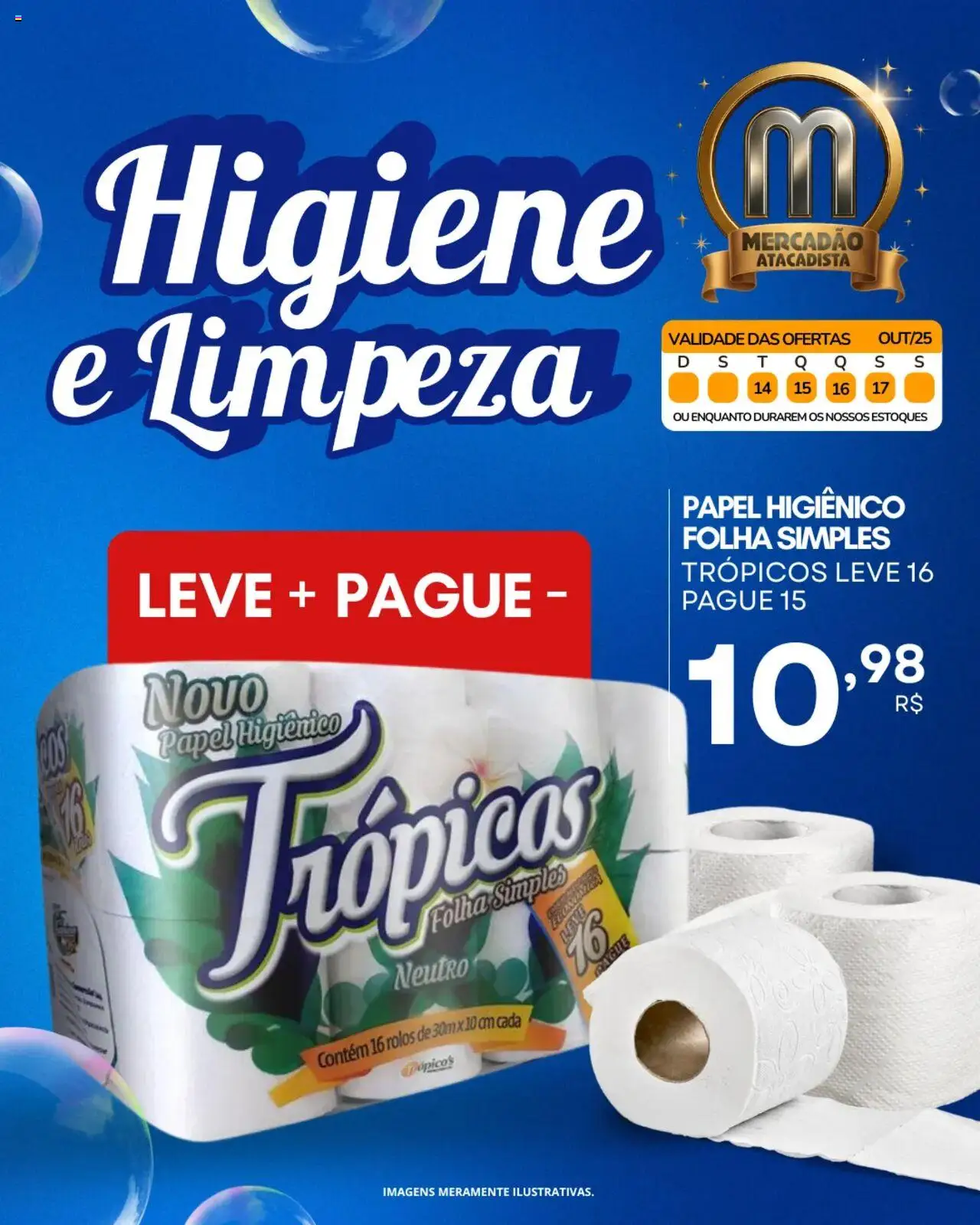 Mercadão Atacadista Folheto - válido de 14.10.2025 | Página: 1 | Produtos: Papel higiênico