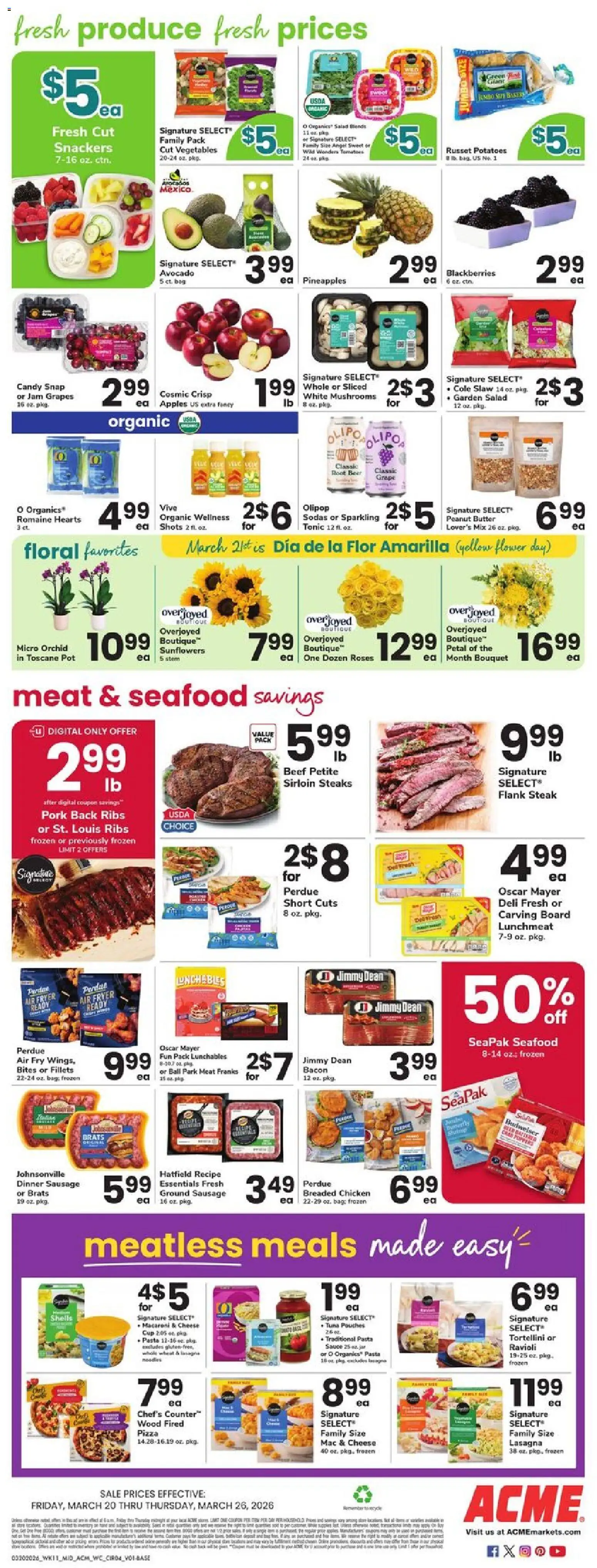 Acme Weekly Ad - NJ - valid from 20.03.2026 | Page: 4 | Products: Butter, Pizza, Avocado, Potatoes