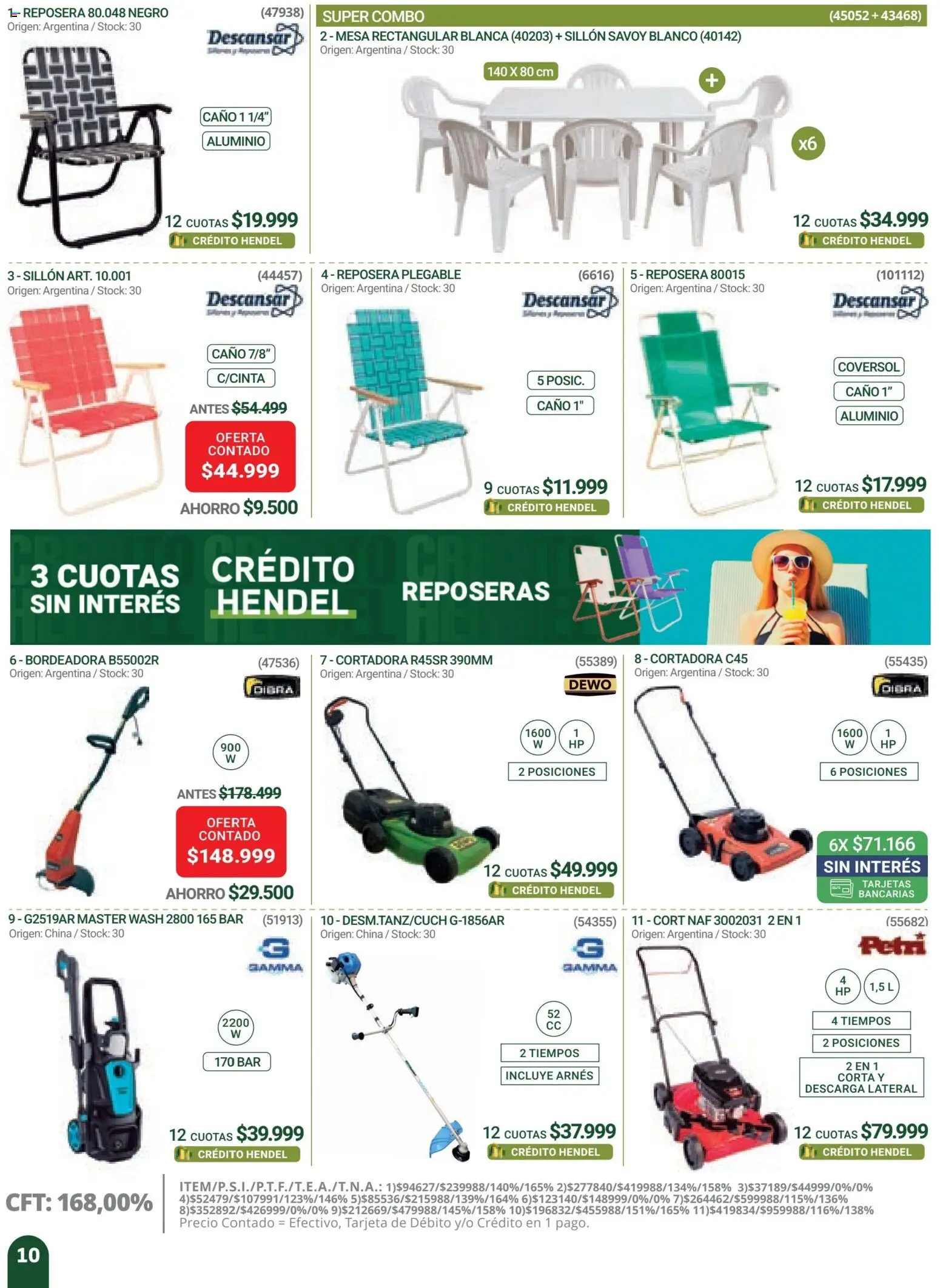 Hendel catálogo │ válido desde el 01.12.2025 | Página: 10 | Productos: Reposera, Sillón, Mesa, Bordeadora