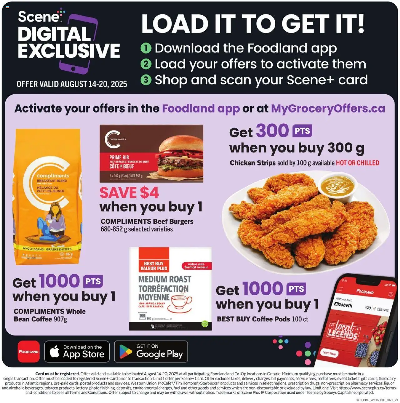 Foodland flyer valid from 14.08.2025 | Page: 7 | Products: Beef, Coffee, Chicken