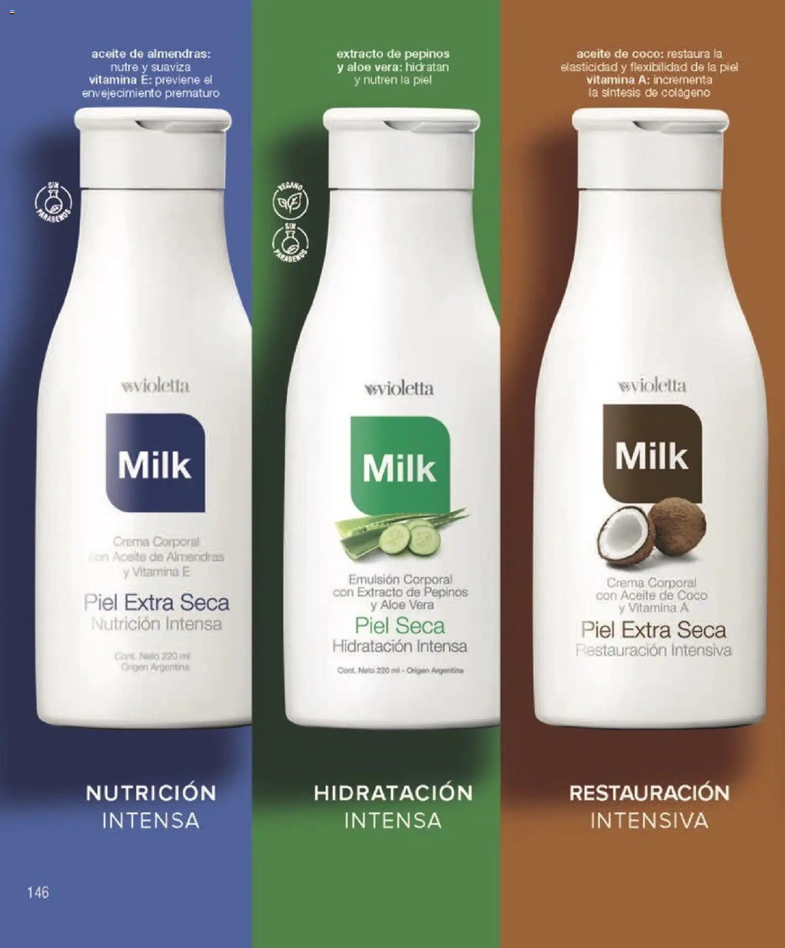 Violetta - Violetta Cosméticos │ válido desde el 09.03.2026 | Página: 146 | Productos: Almendras, Aceite, Emulsión, Pepinos