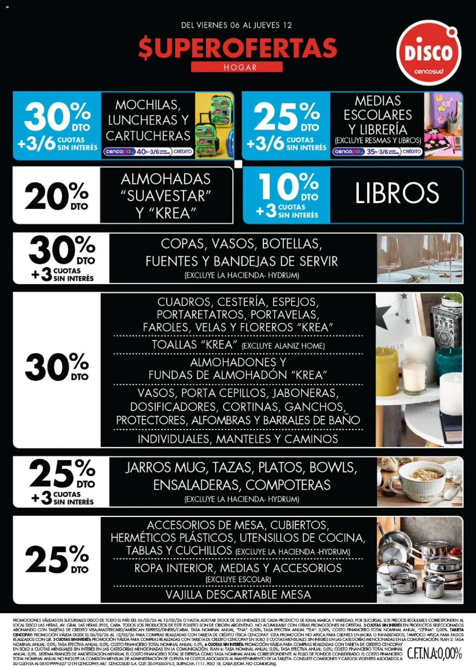 Disco - Ofertas | Electro, T. Libre y más │ válido desde el 06.02.2026 | Página: 3 | Productos: Disco, Toallas, Almohadon, Ropa