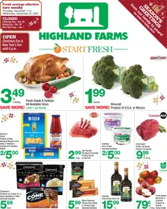 Preview of Highland Farms weekly flyer / circulaire from shop Highland Farms valid from 11.12.2025