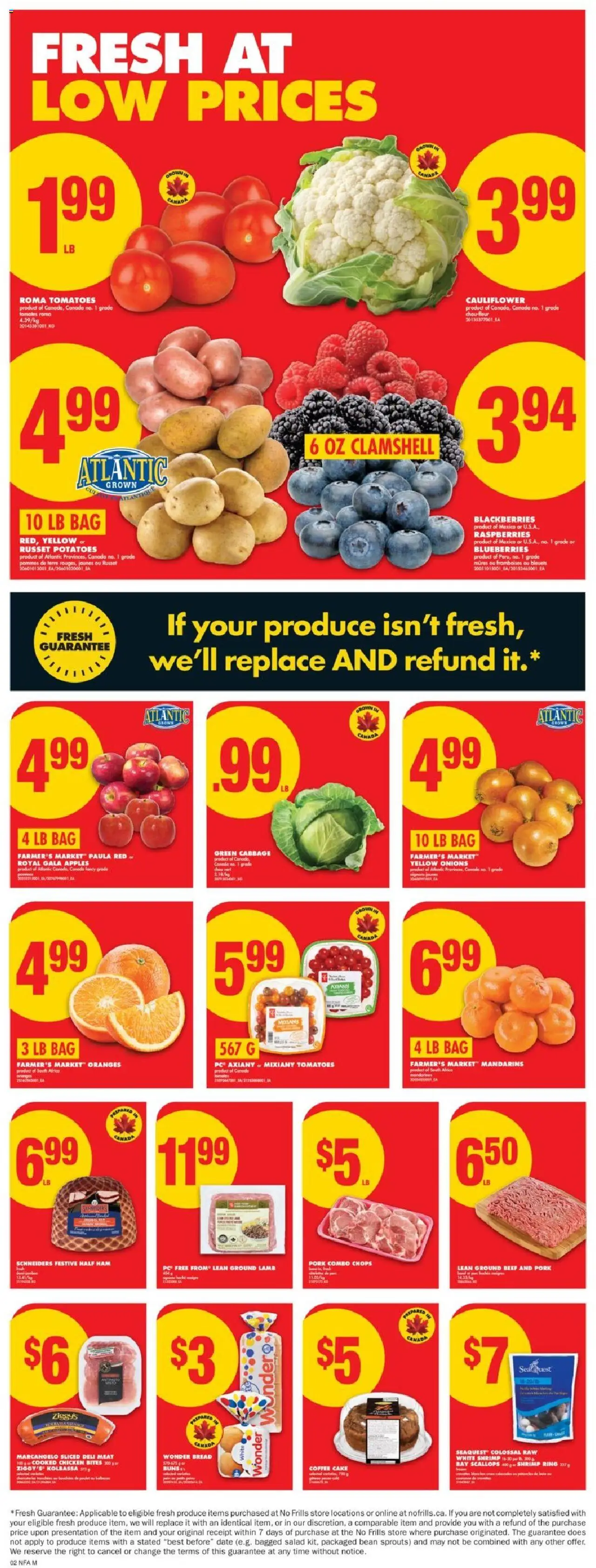 No Frills flyer valid from 09.10.2025 | Page: 3 | Products: Salad, Apples, Oranges, Tomatoes