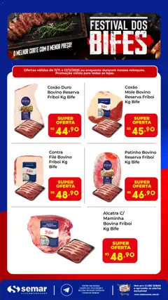 Semar Supermercado - Ofertas Festival dos Bifes - Pré-Visualização do folheto da loja Semar Supermercado, válido de 11.11.2025