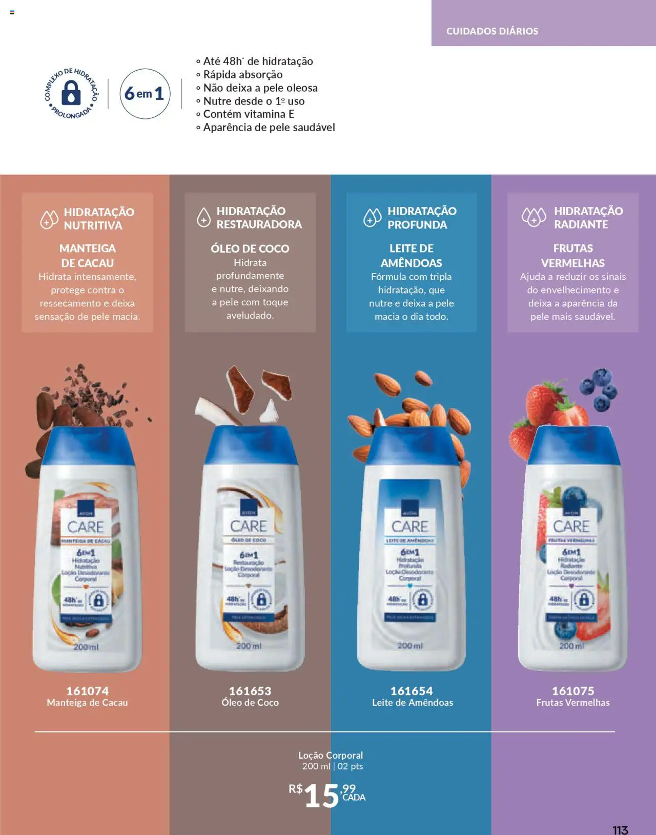 Avon Folheto - válido de 13.08.2025 | Página: 113 | Produtos: Desodorante, Leite, Óleo, Óleo de coco