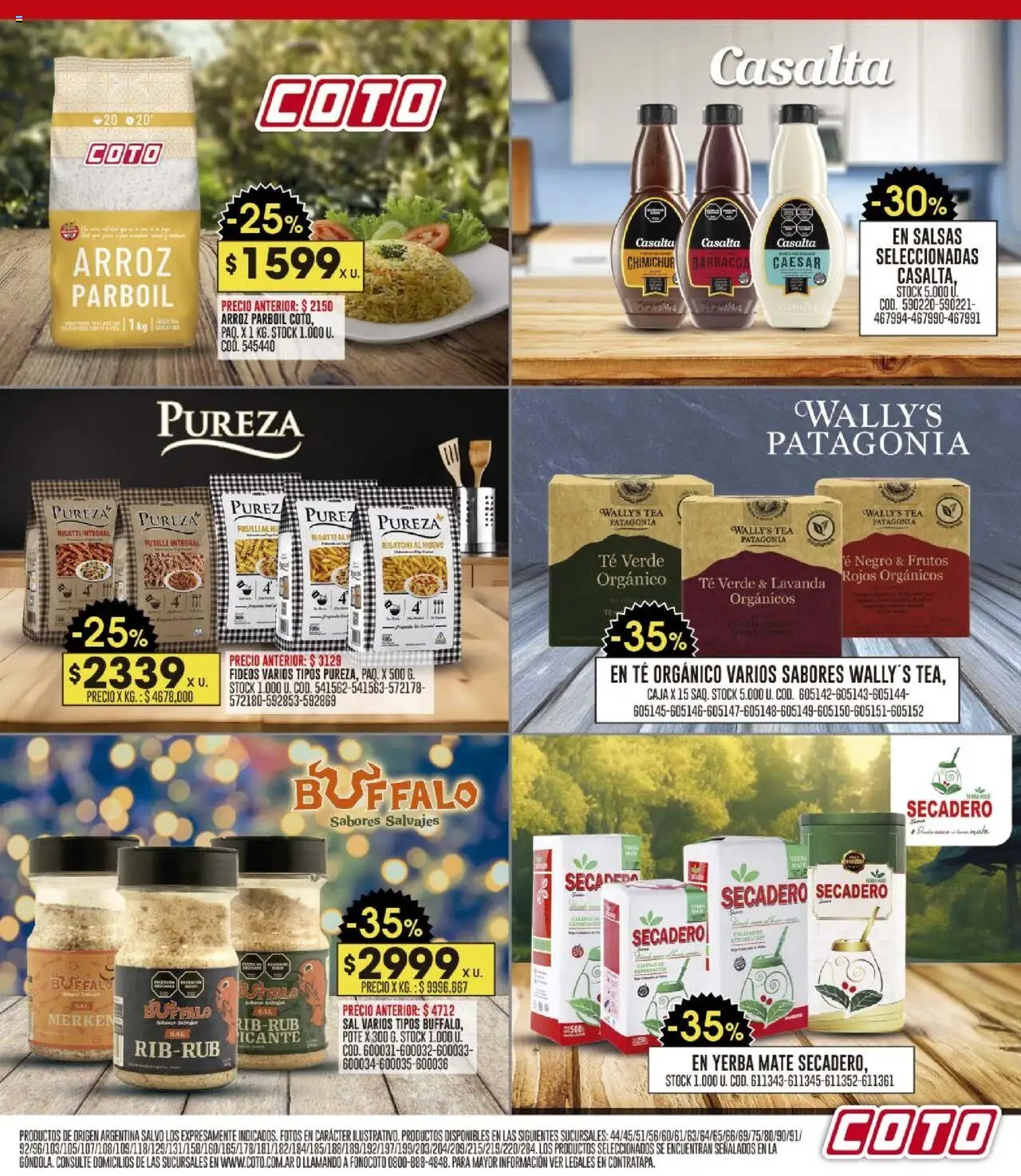 Coto - Ofertas │ válido desde el 22.09.2025 | Página: 13 | Productos: Mate, Sal, Té, Fideos
