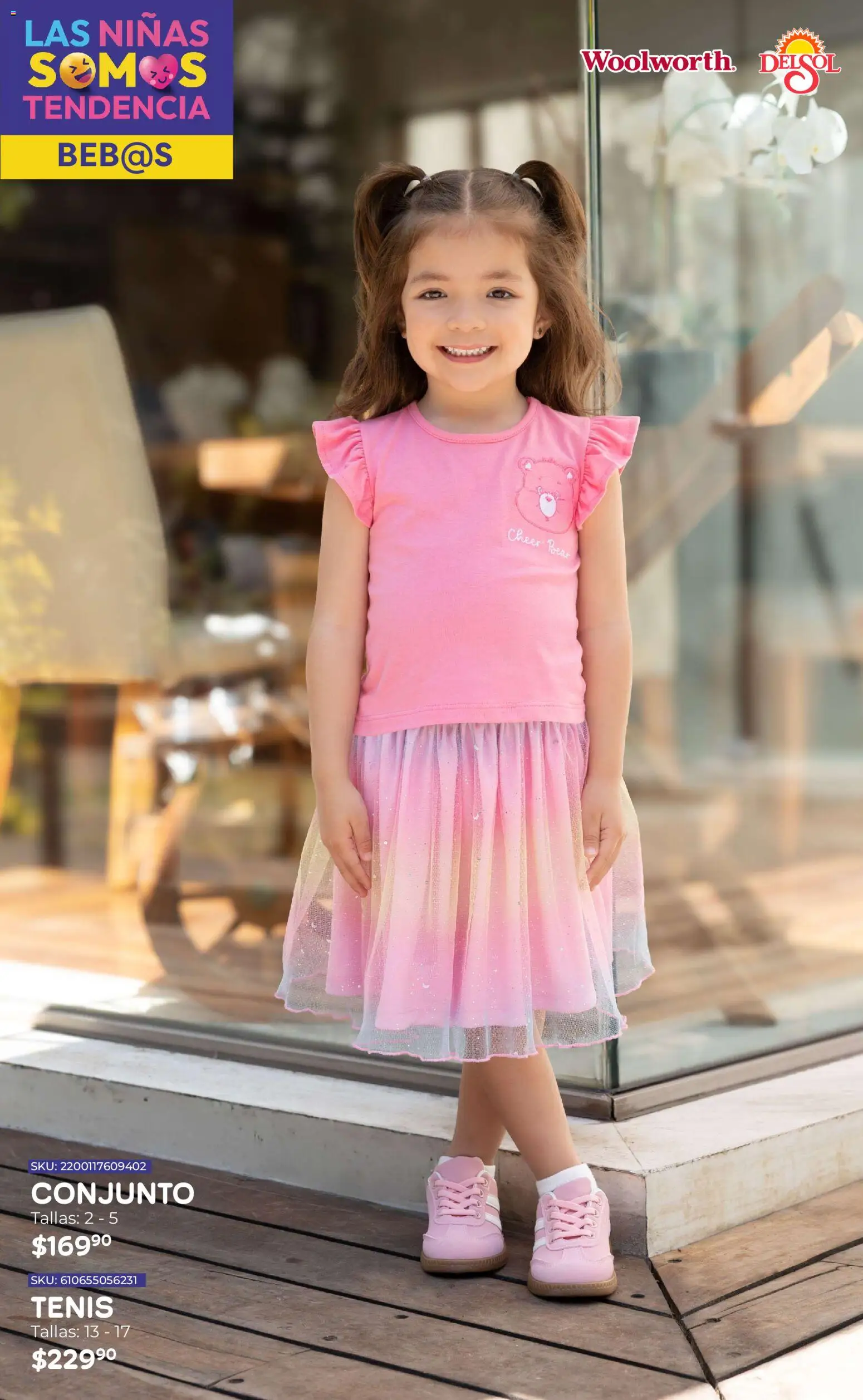 Nuevas ofertas de Del Sol y Woolworth válidas en toda la República Mexicana desde el 16.04.2026. ¡Encuentra las mejores ofertas en Del Sol y Woolworth katalog Moda Niños 2026! | Página: 13 | Productos: Tenis, Conjunto