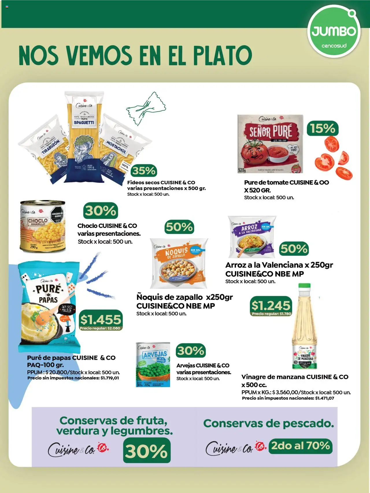 Jumbo - Especial Marca Propia │ válido desde el 06.08.2025 | Página: 4 | Productos: Zapallo, Arvejas, Tomate, Pure de Tomate