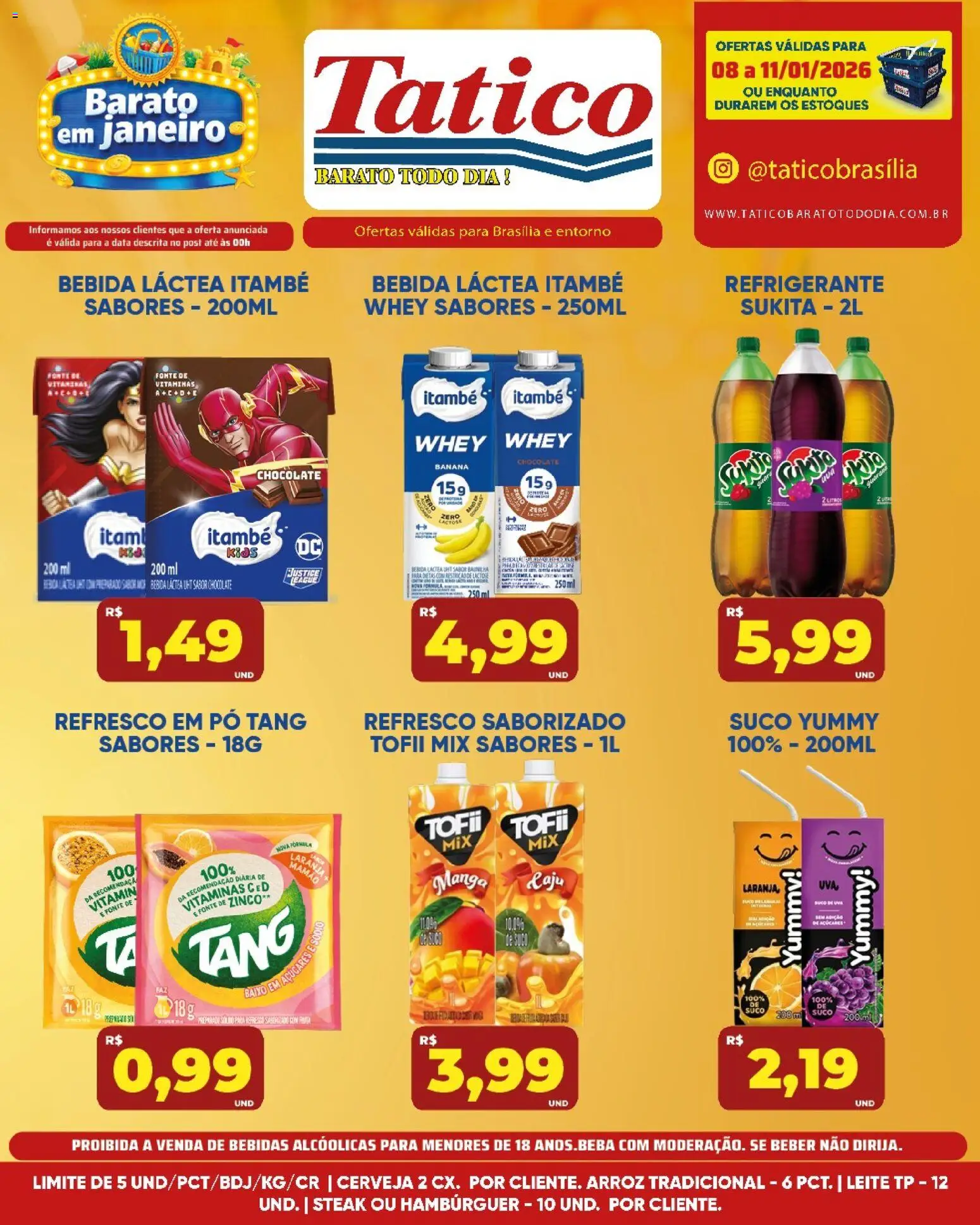 Tatico Folheto - válido de 09.01.2026 | Página: 33 | Produtos: Caju, Refresco, Bebida, Mamão