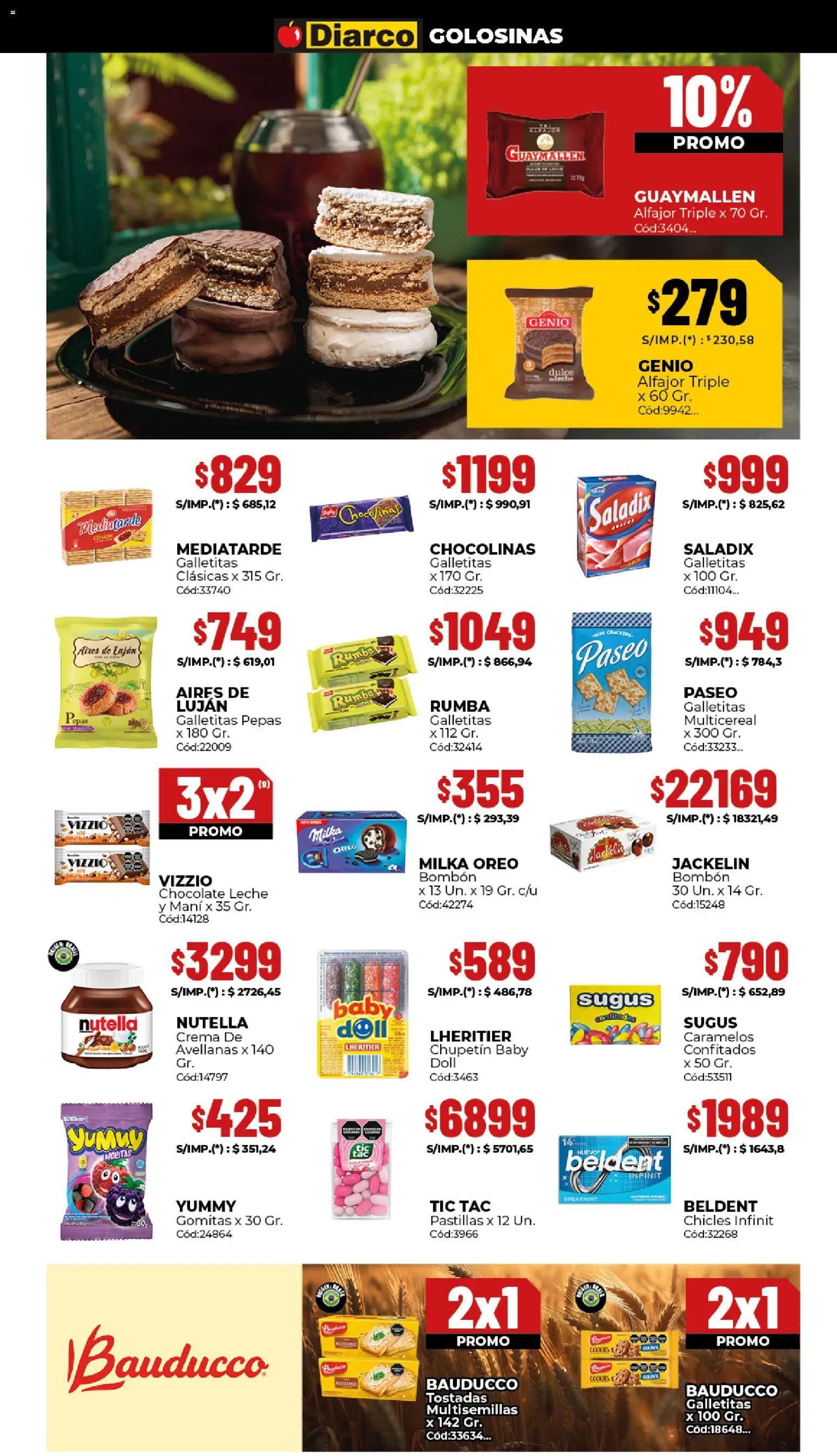 Diarco - Ofertas Gba │ válido desde el 08.12.2025 | Página: 5 | Productos: Galletitas, Chicles, Mani, Chocolate