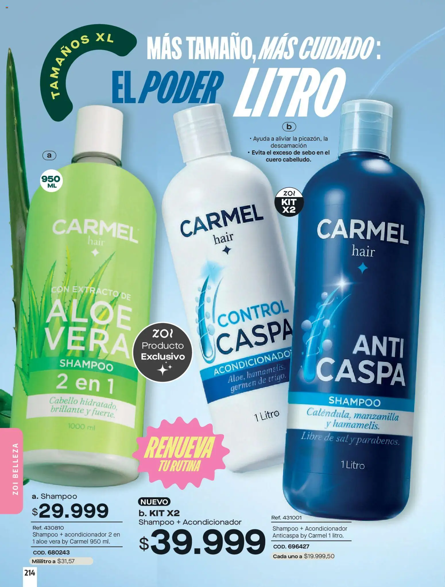 Pacifika revista - valida desde el 01.02.2026 | Página: 214 | Productos: Sal, Shampoo, Acondicionador, Loción tonificante