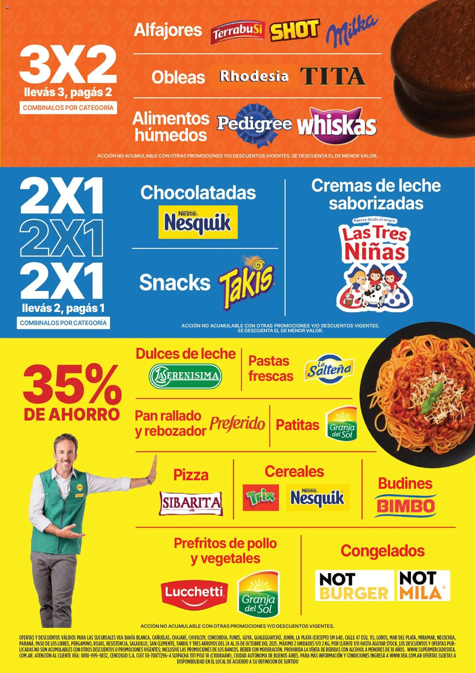 Vea - Ofertas fin de semana │ válido desde el 24.10.2025 | Página: 5 | Productos: Pollo, Pan, Pizza, Cereales