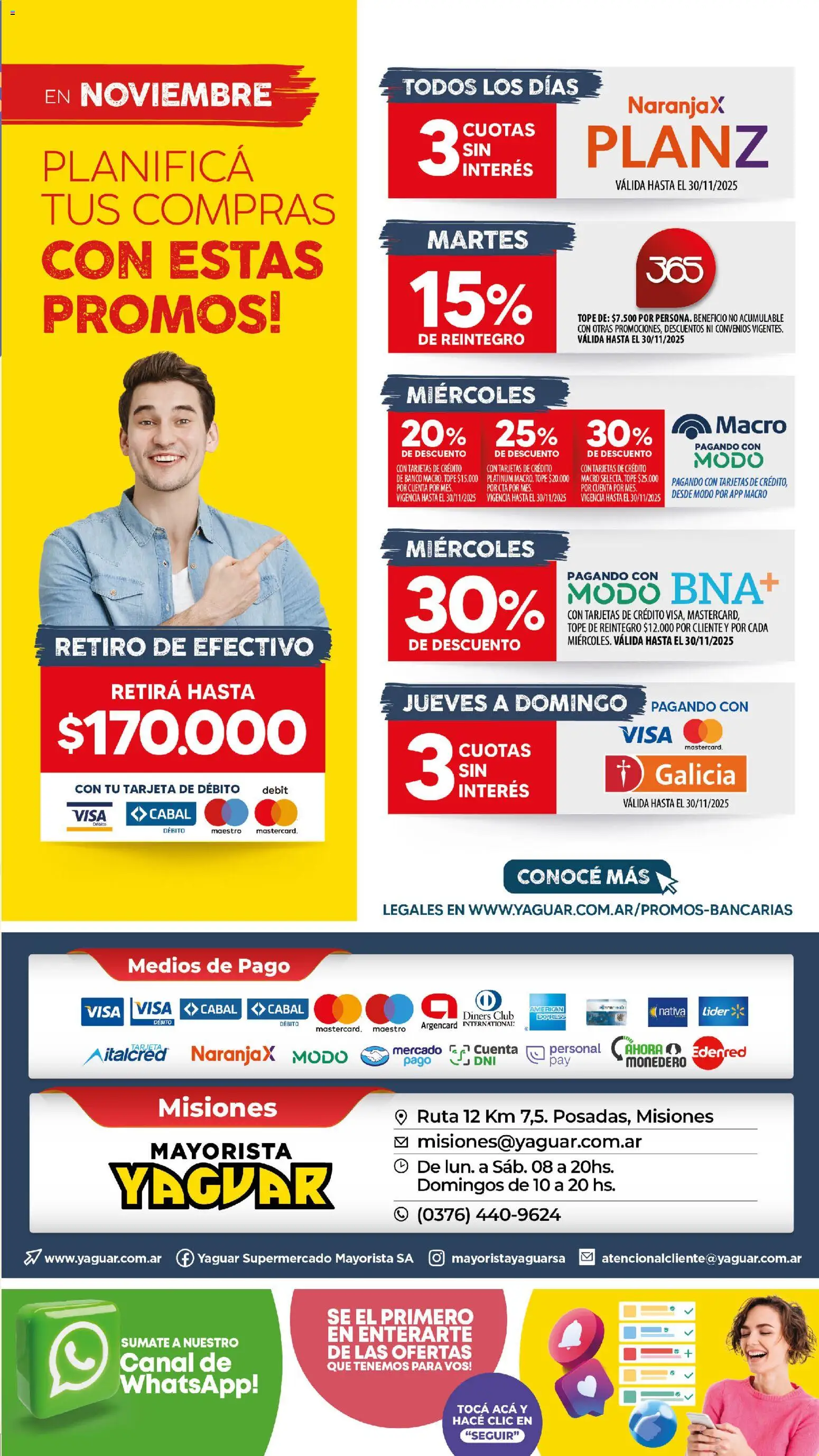 Yaguar - Misiones │ válido desde el 10.11.2025 | Página: 20 | Productos: Banco, Monedero