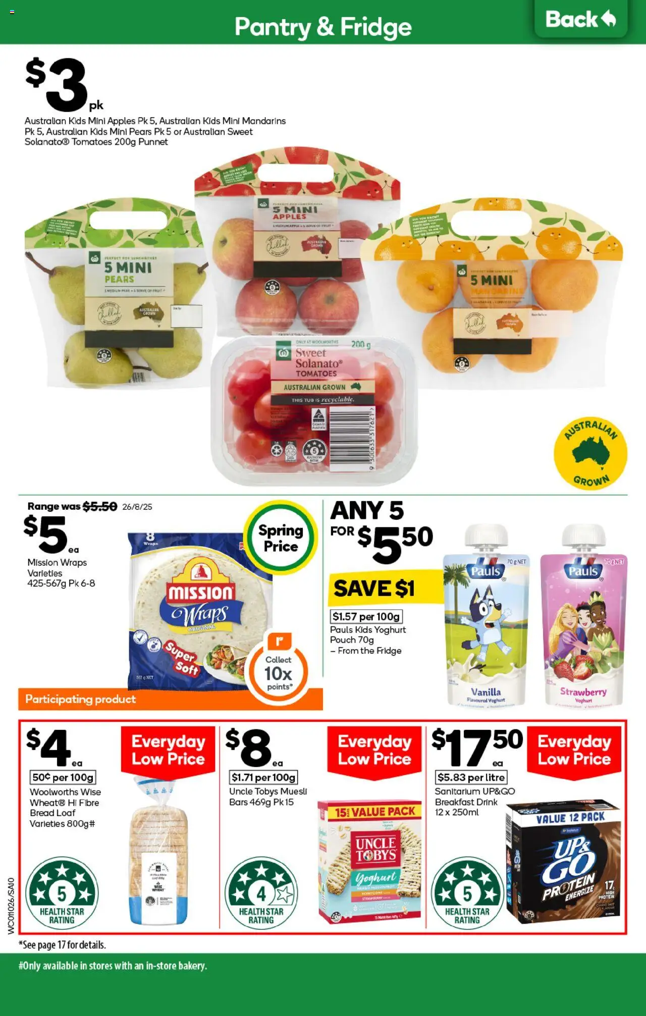 Woolworths catalogue - valid from 01.10.2025 | Page: 10 | Products: Yoghurt, Tomatoes, Mandarins, Wheat