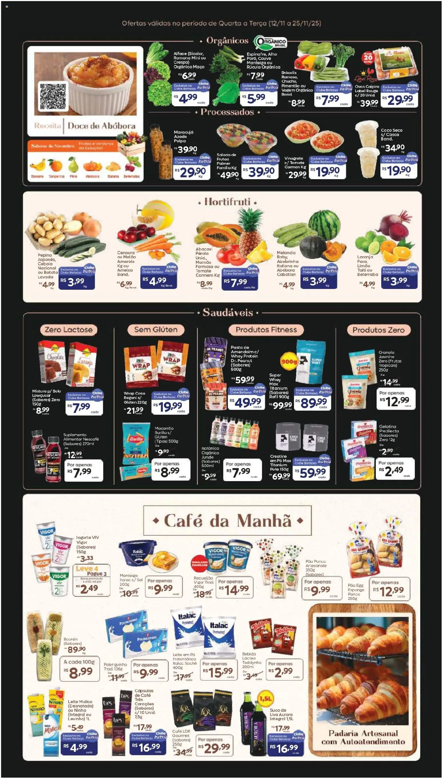 Barbosa Supermercados Folheto - válido de 12.11.2025 | Página: 2 | Produtos: Rúcula, Pão, Batata, Gelatina