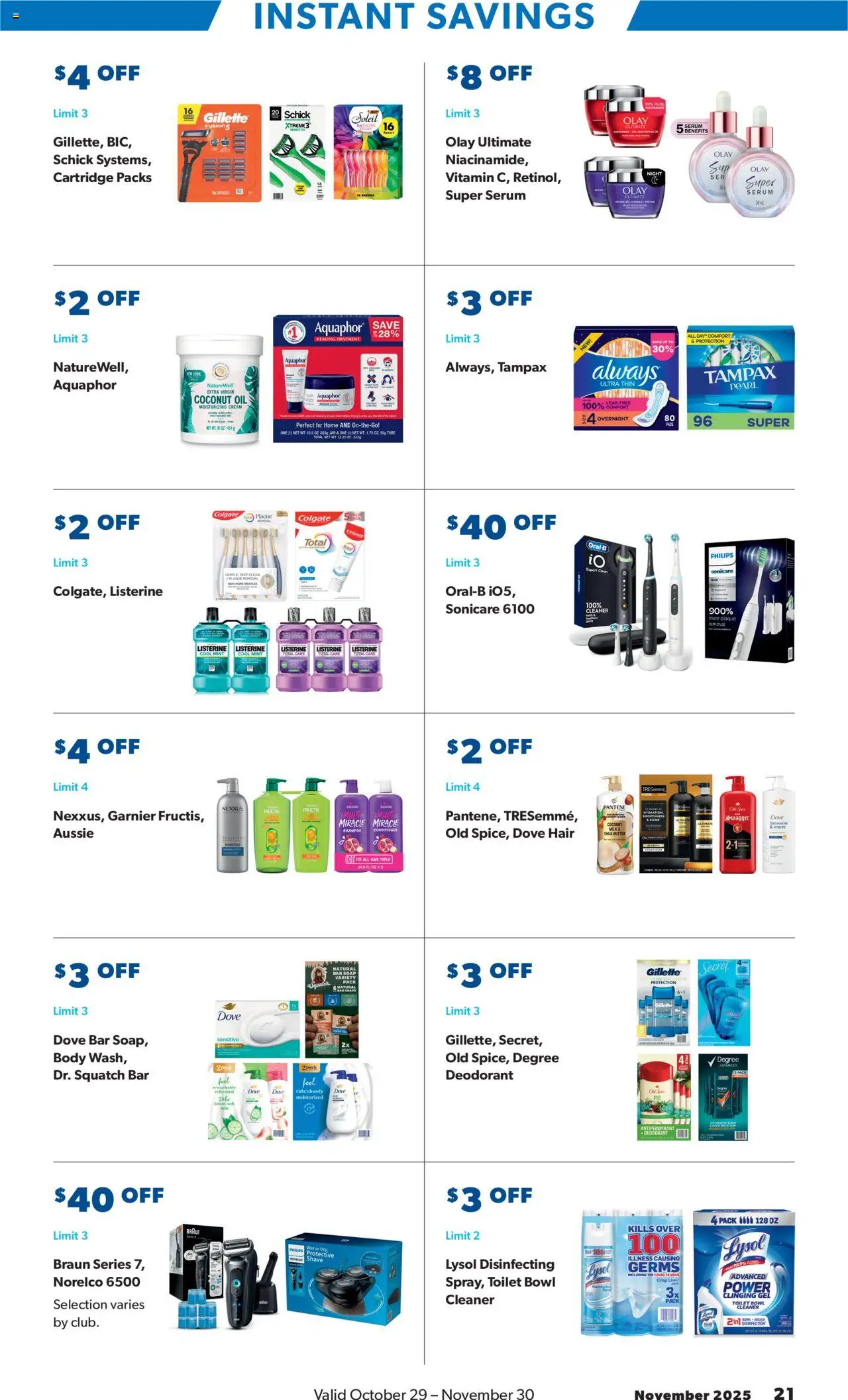 Sam's Club Black Friday - valid from 20.10.2025 | Page: 21 | Products: Shampoo, Conditioner, Oil, Cream
