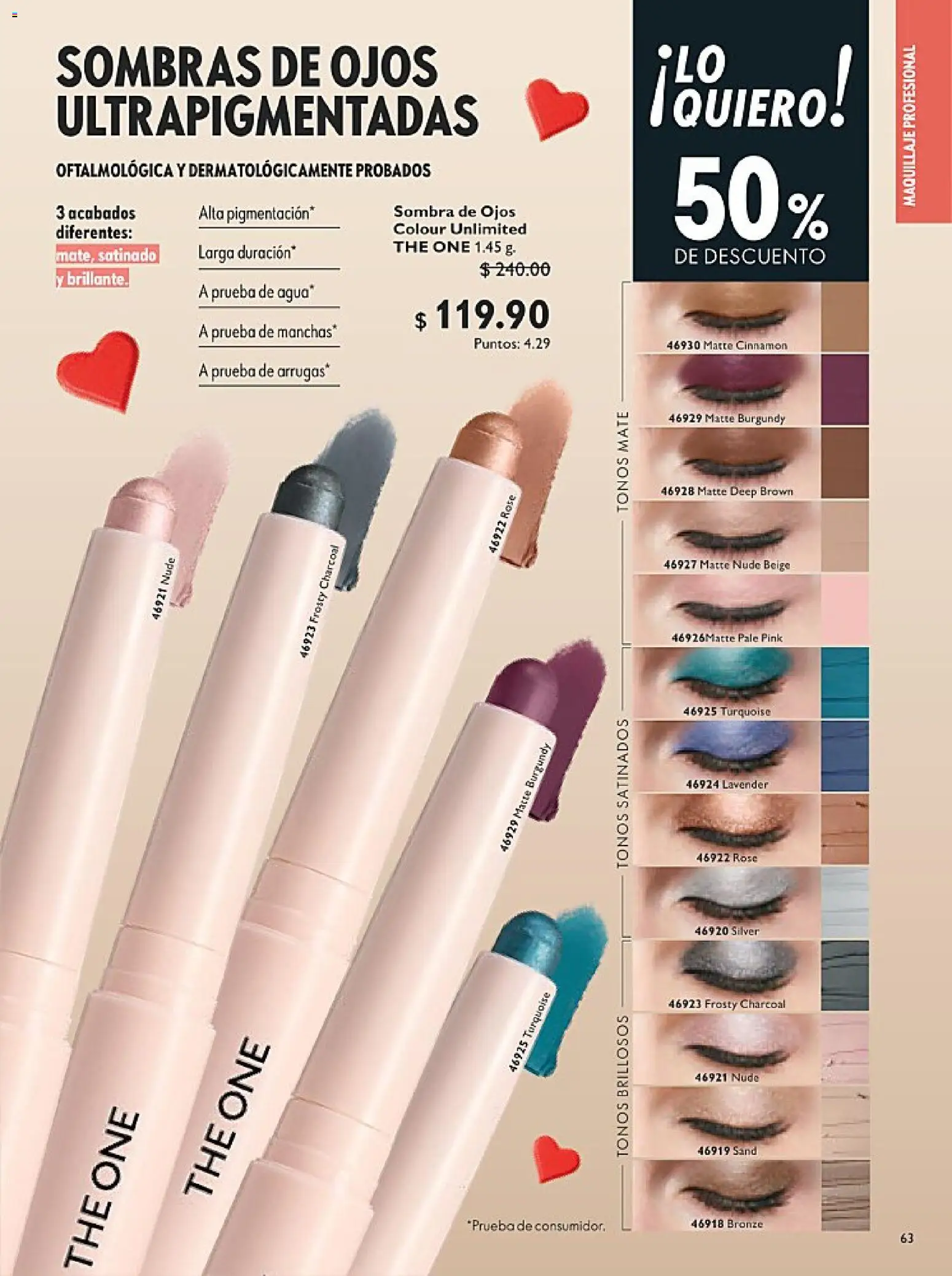 Nuevas ofertas de Oriflame válidas en toda la República Mexicana desde el 24.01.2026. ¡Encuentra las mejores ofertas en Oriflame campaña 2 2026! | Página: 63 | Productos: Sombra, Mate, Maquillaje